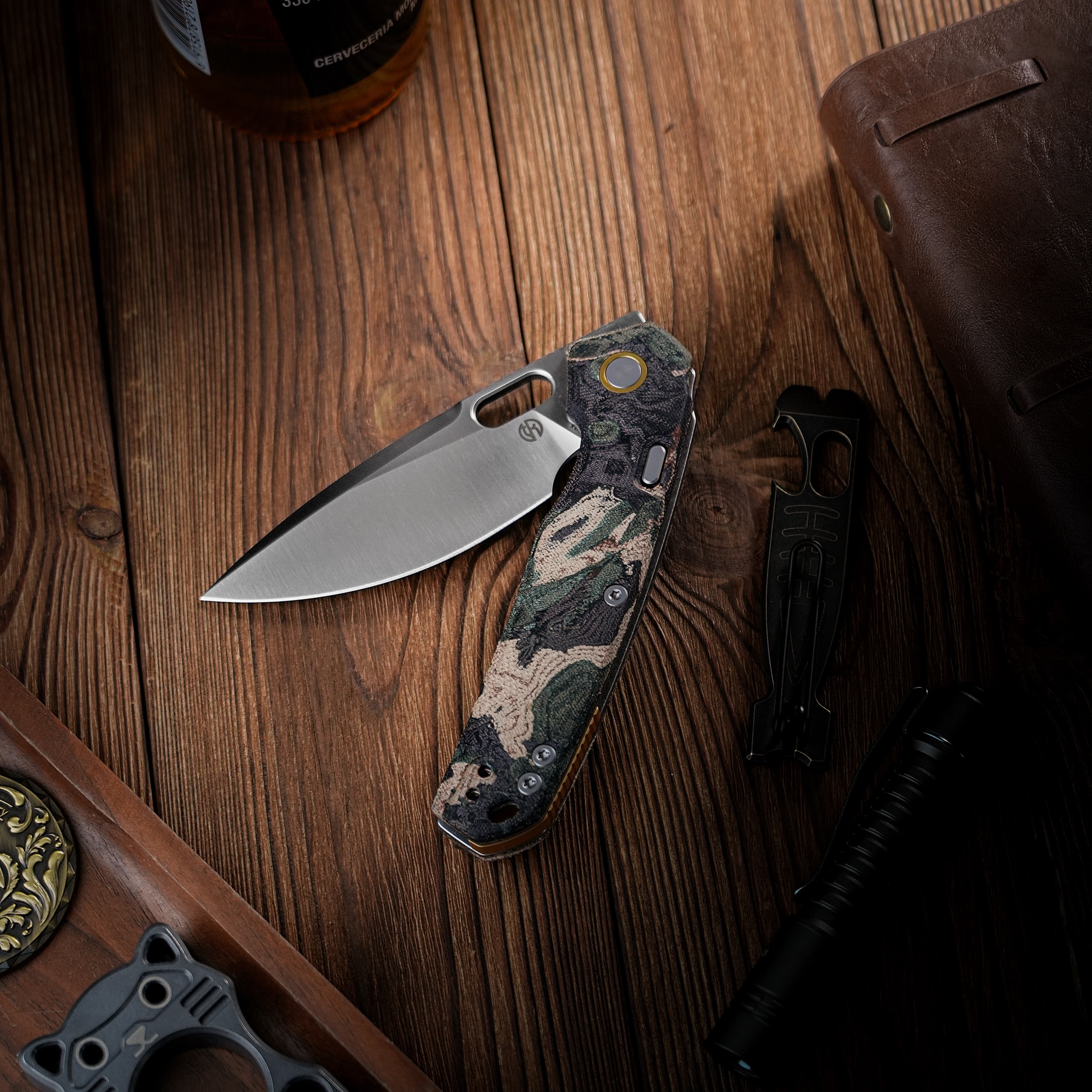 Psyop - Top Liner Lock Knife (3.32" Elmax Blade & Current Micarta Handle) - A2223