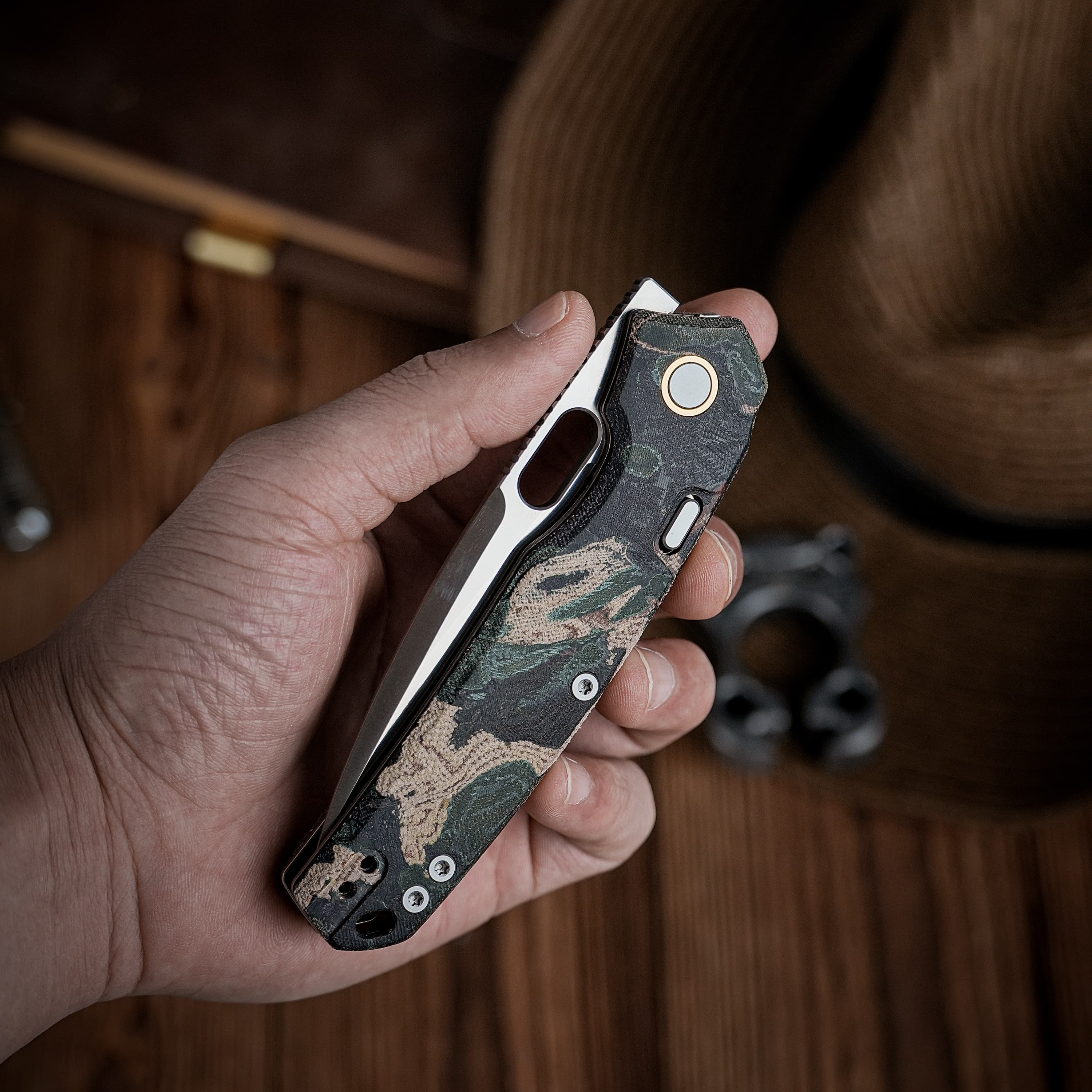 Coming Soon - Psyop - Top Liner Lock Knife (3.32" Elmax Blade & Current Micarta Handle) - A2223