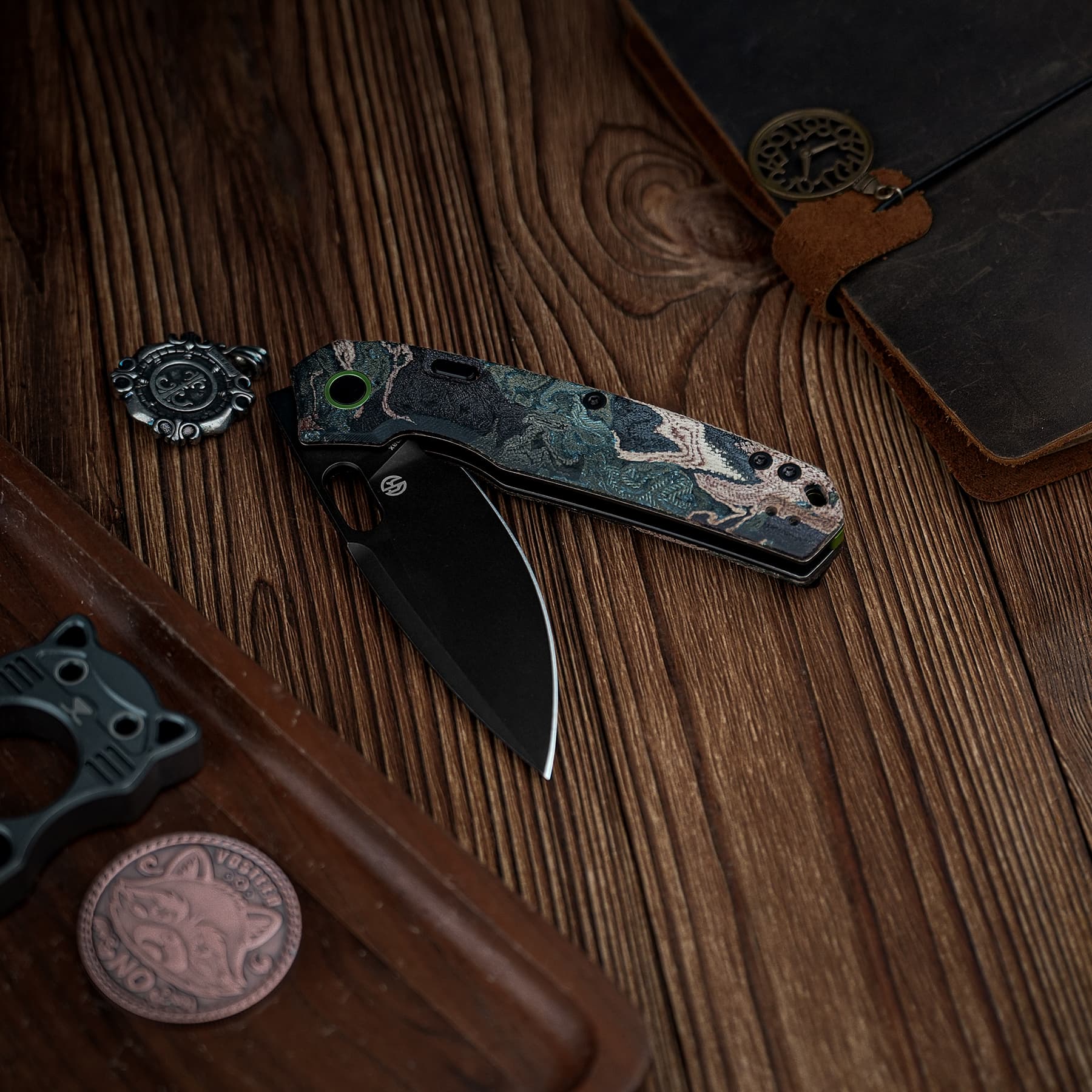 Psyop - Top Liner Lock Knife (3.32" Elmax Blade & Current Micarta Handle) - A2235
