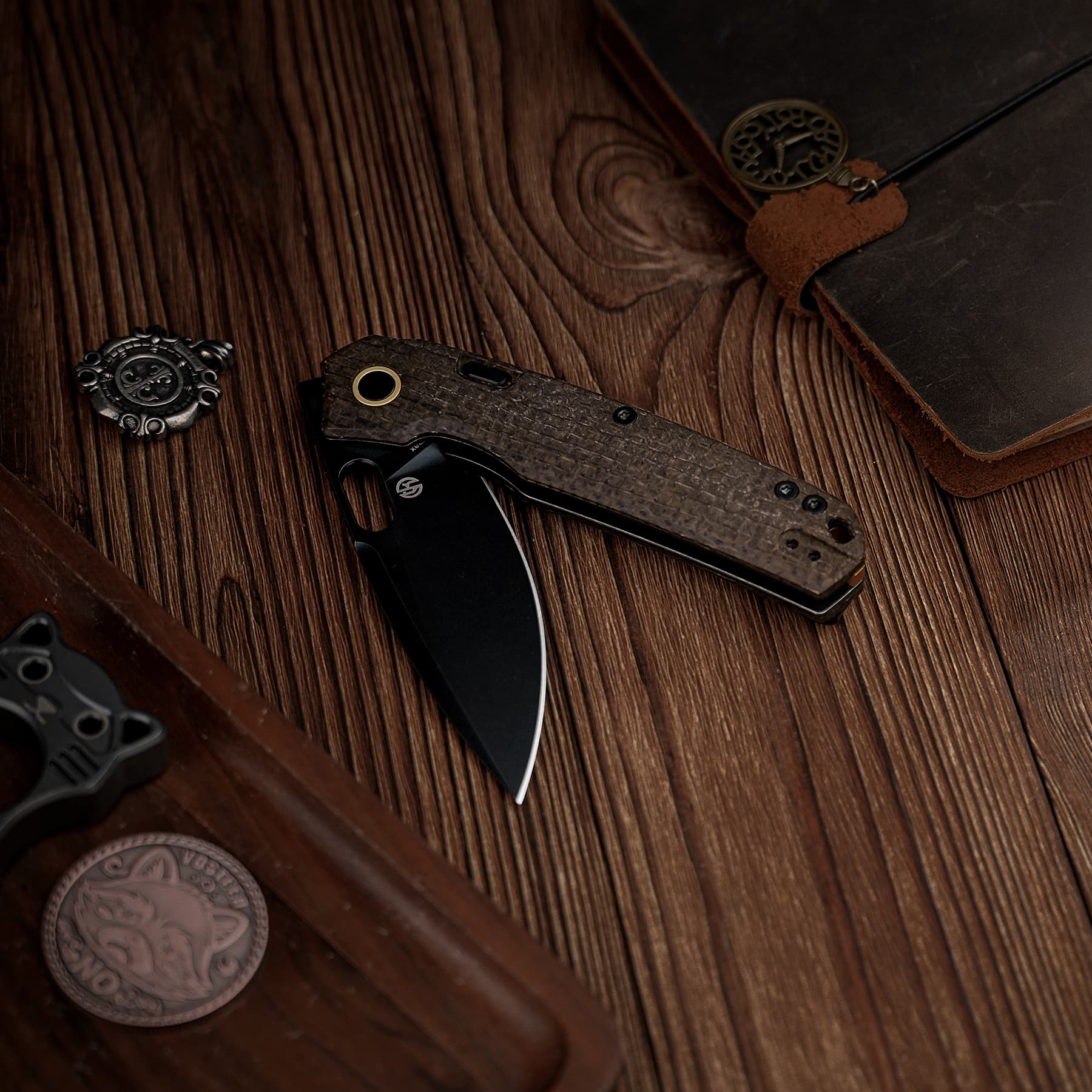 Psyop - Top Liner Lock Knife (3.32" Elmax Blade & Glow-in-the-Dark Micarta Handle) - A2237