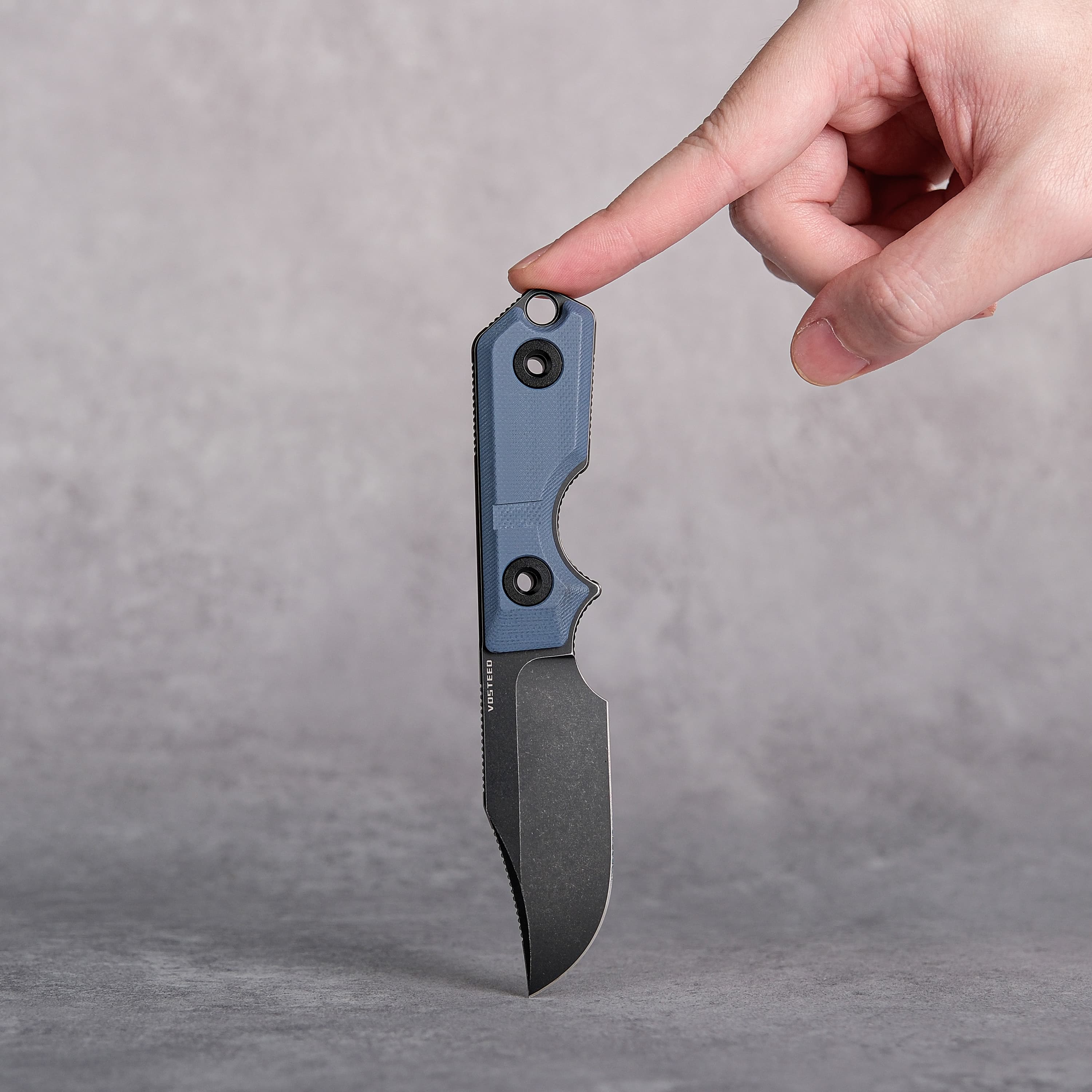 Quokka- Fixed Blade Knife (2.72" 14C28N Blade & G10 Handle) With S.O.A.R. Clip - D0602