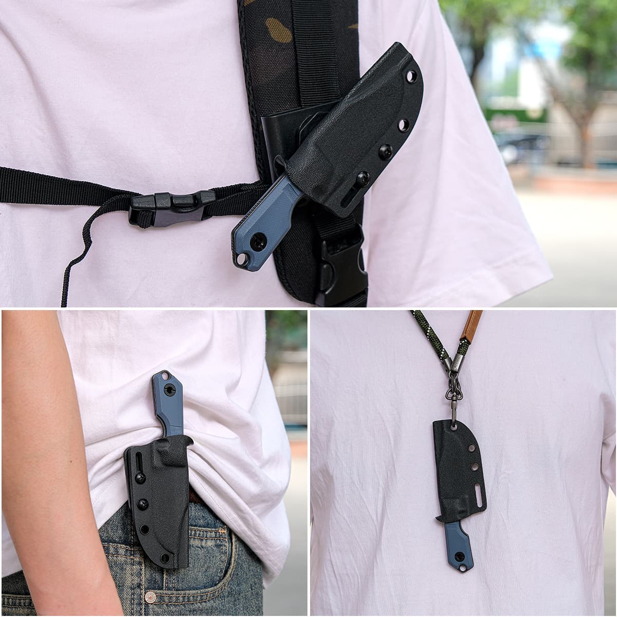 Quokka- Fixed Blade Knife (2.72" 14C28N Blade & G10 Handle) With S.O.A.R. Clip - D0602