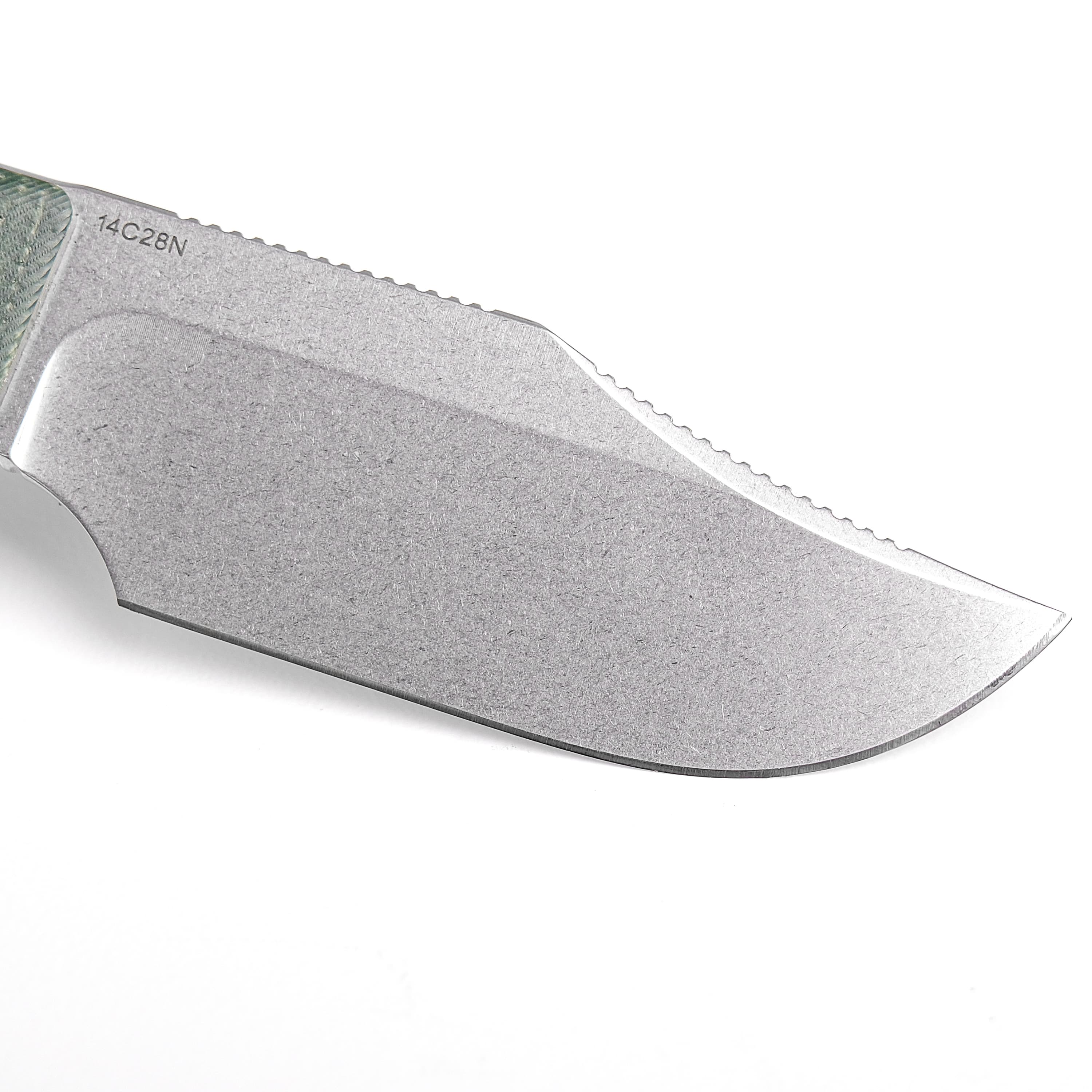 Quokka- Fixed Blade Knife (2.72" 14C28N Blade & Micarta Handle) With S.O.A.R. Clip - D0601