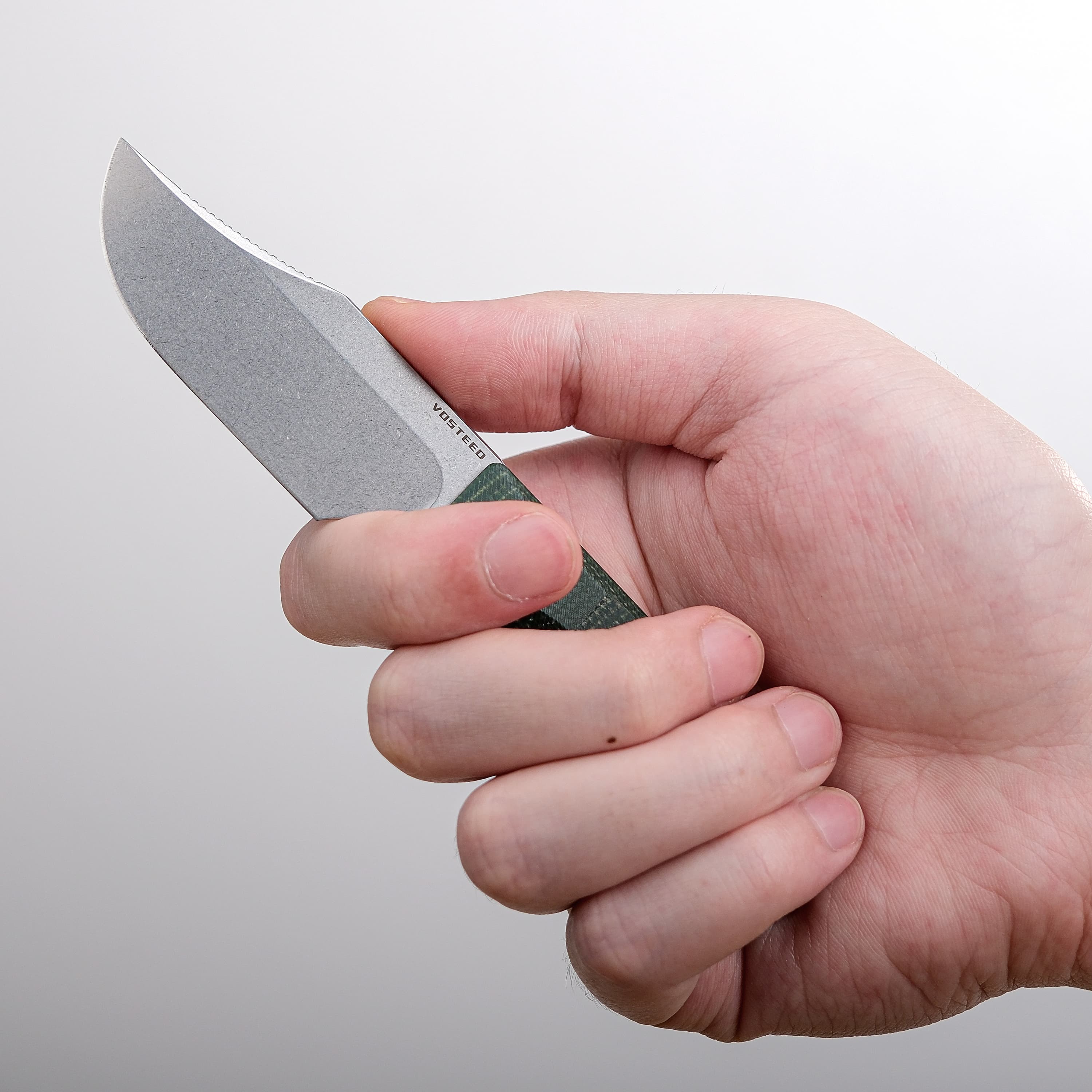 Quokka- Fixed Blade Knife (2.72" 14C28N Blade & Micarta Handle) With S.O.A.R. Clip - D0601