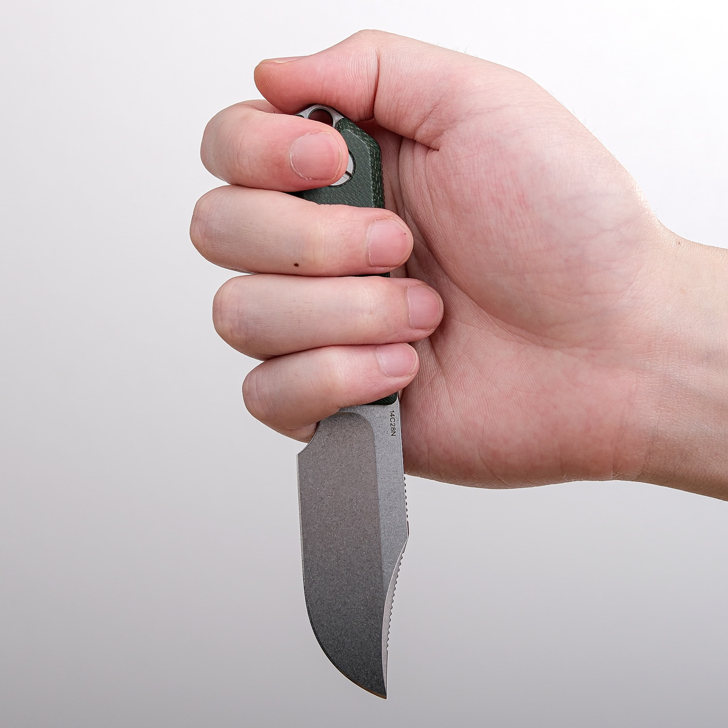 Quokka- Fixed Blade Knife (2.72" 14C28N Blade & Micarta Handle) With S.O.A.R. Clip - D0601