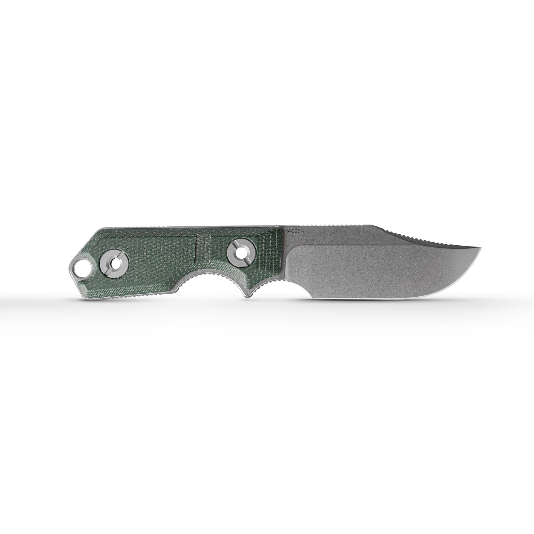 Quokka- Fixed Blade Knife (2.72" 14C28N Blade & Micarta Handle) With S.O.A.R. Clip - D0601