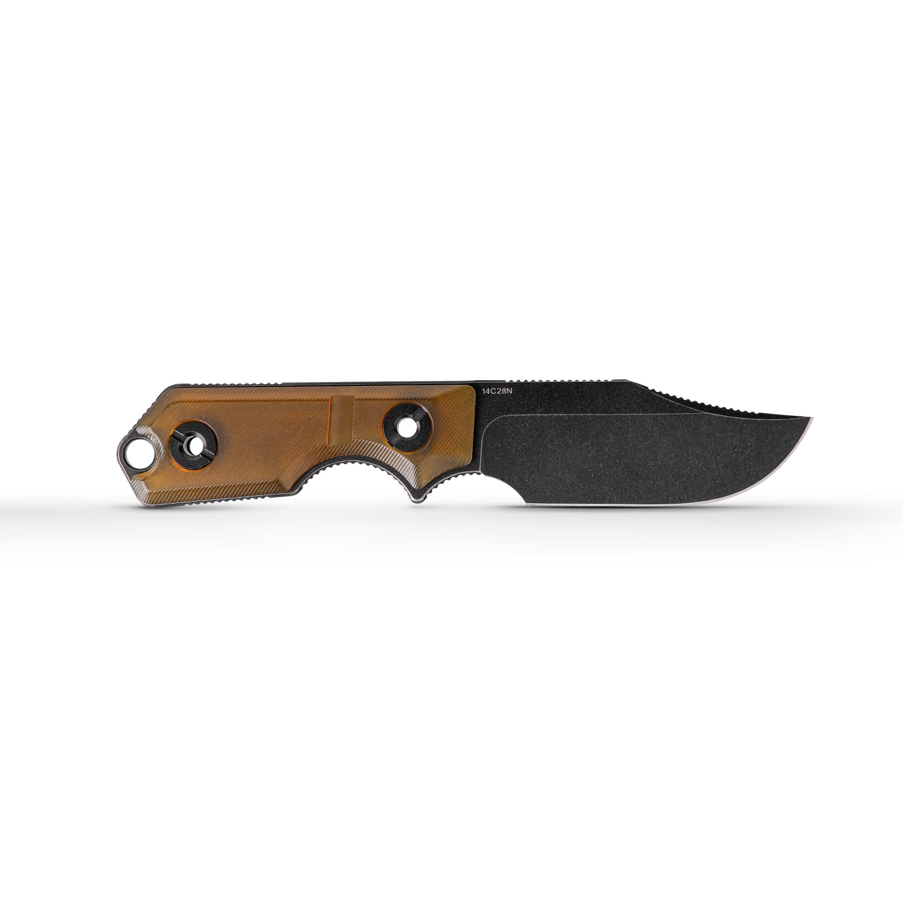 Quokka- Fixed Blade Knife (2.72" 14C28N Blade & PEI Handle) With S.O.A.R. Clip - D0603