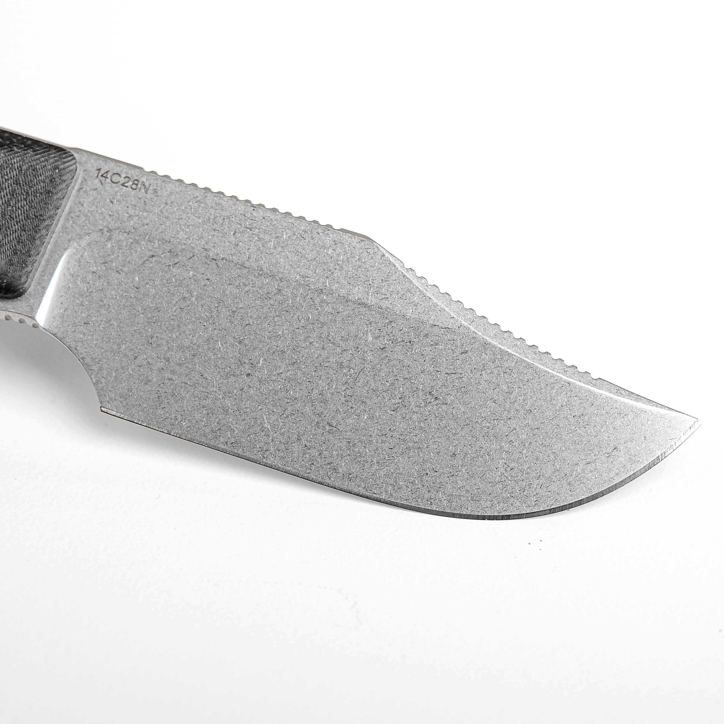 Quokka-O- Fixed Blade Knife ( 2.75" 14C28N Blade & Micarta Handle) With S.O.A.R. Clip - D0501