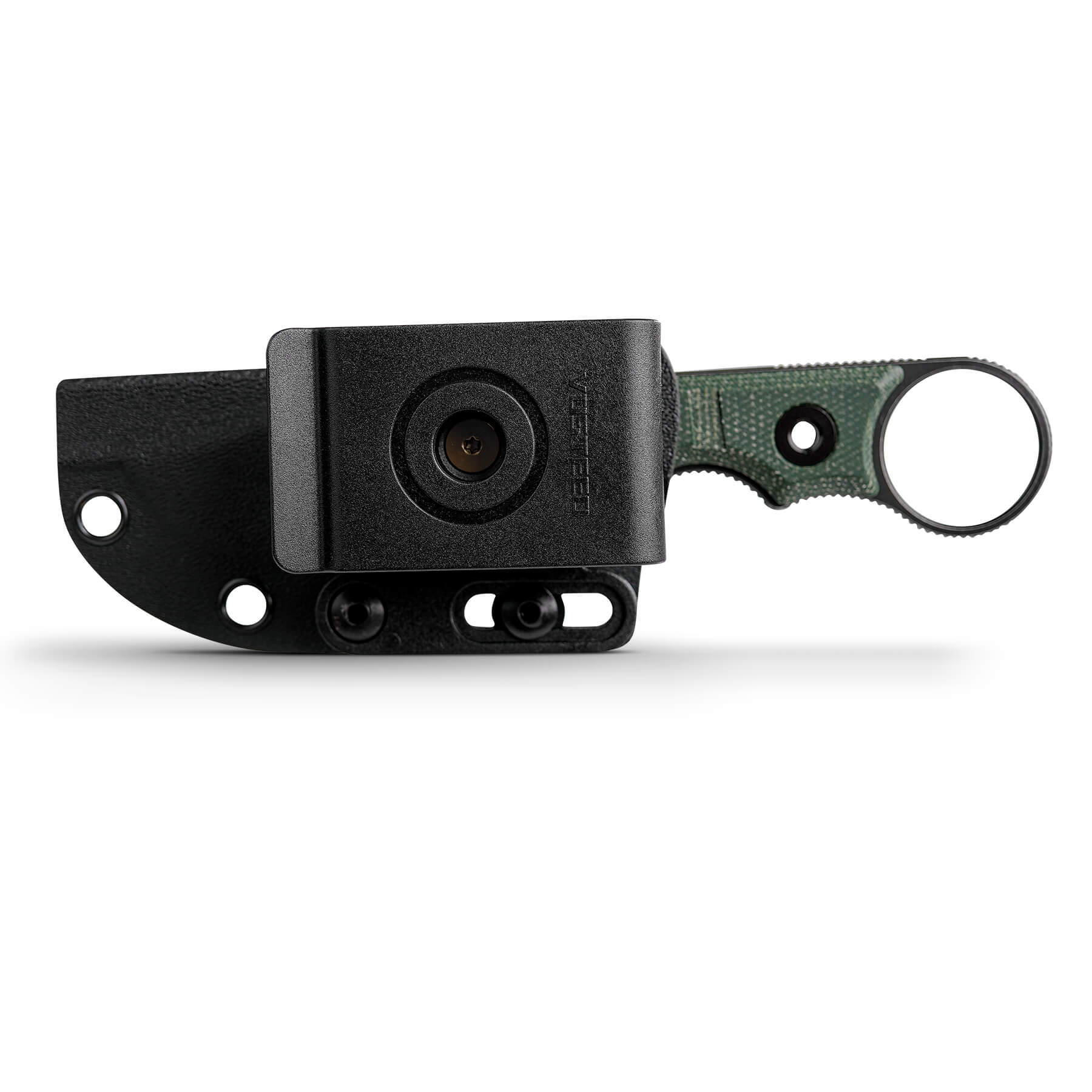 Quokka-O- Fixed Blade Knife ( 2.75" 14C28N Blade & Micarta Handle) With S.O.A.R. Clip - D0502
