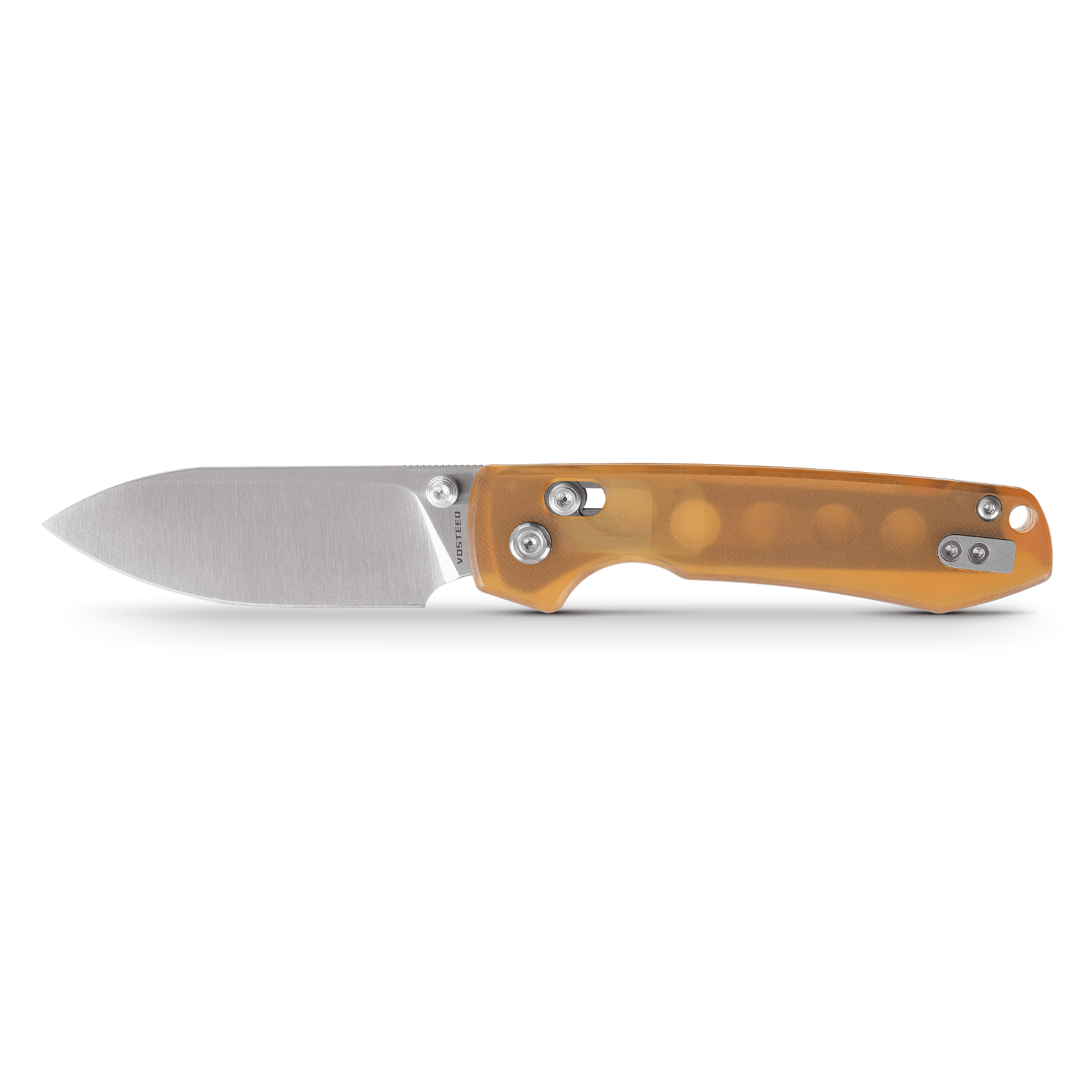 Vosteed Raccoon® - Crossbar Lock Knife with Amber PEI Handle