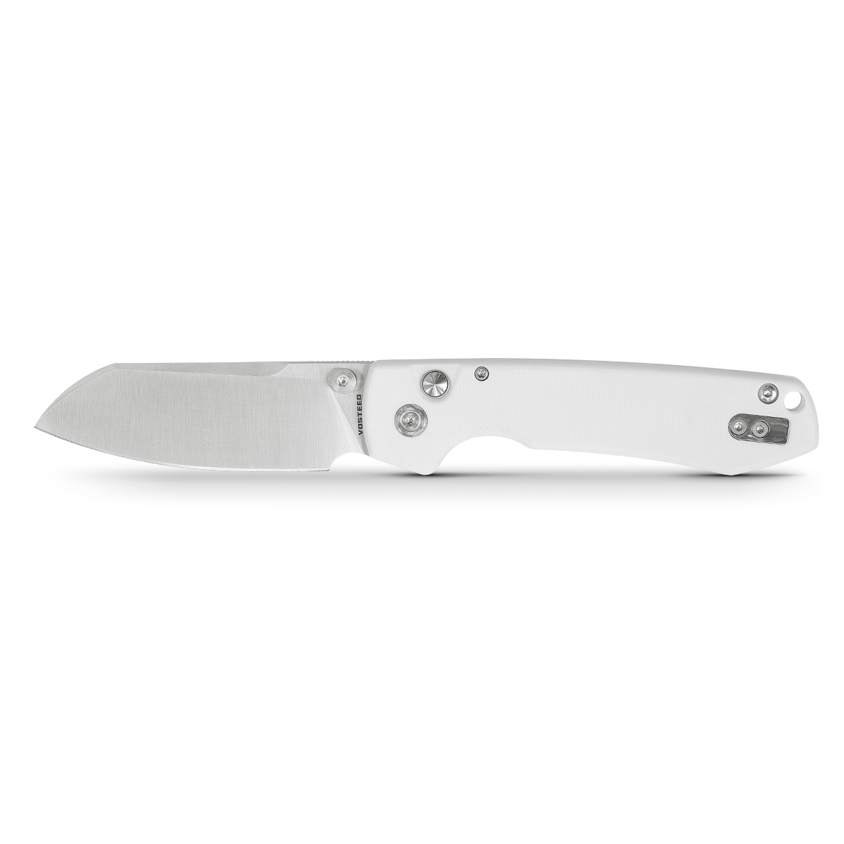 Vosteed Raccoon® Button Lock Knife with White G10 Handle