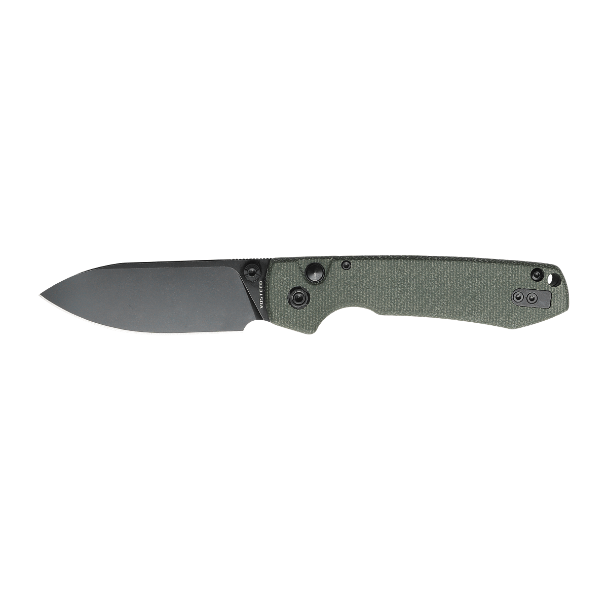 Raccoon® - Button Lock Knife with Green Micarta Handle