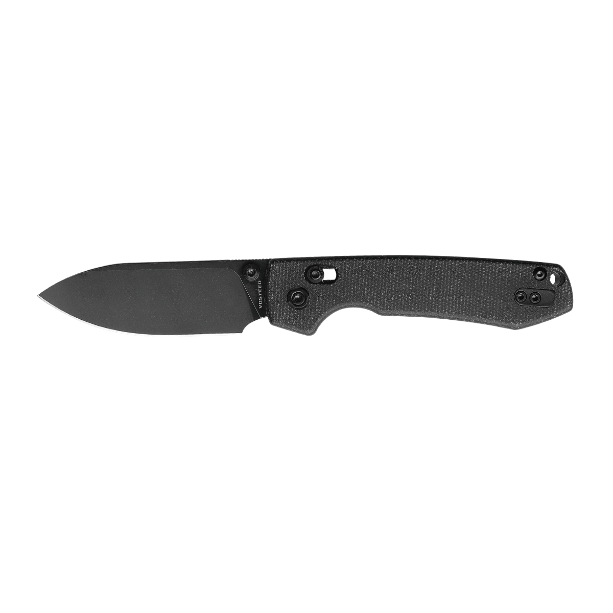 Vosteed Raccoon Crossbar Lock Knife - Black Drop Point Blade