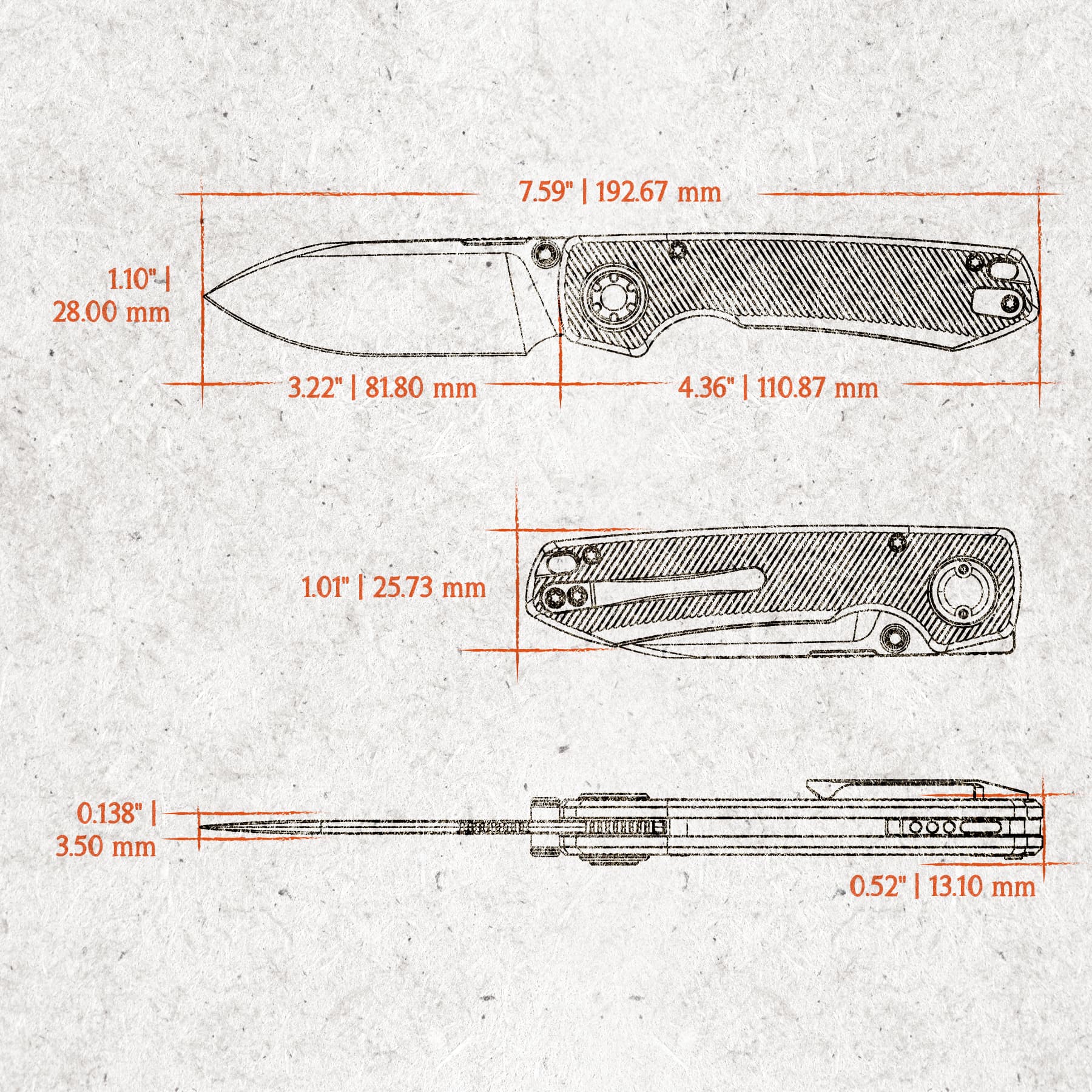 Raccoon® V -Vanchor Lock® (3.22" M390 Blade & Titanium Handle) - A4003