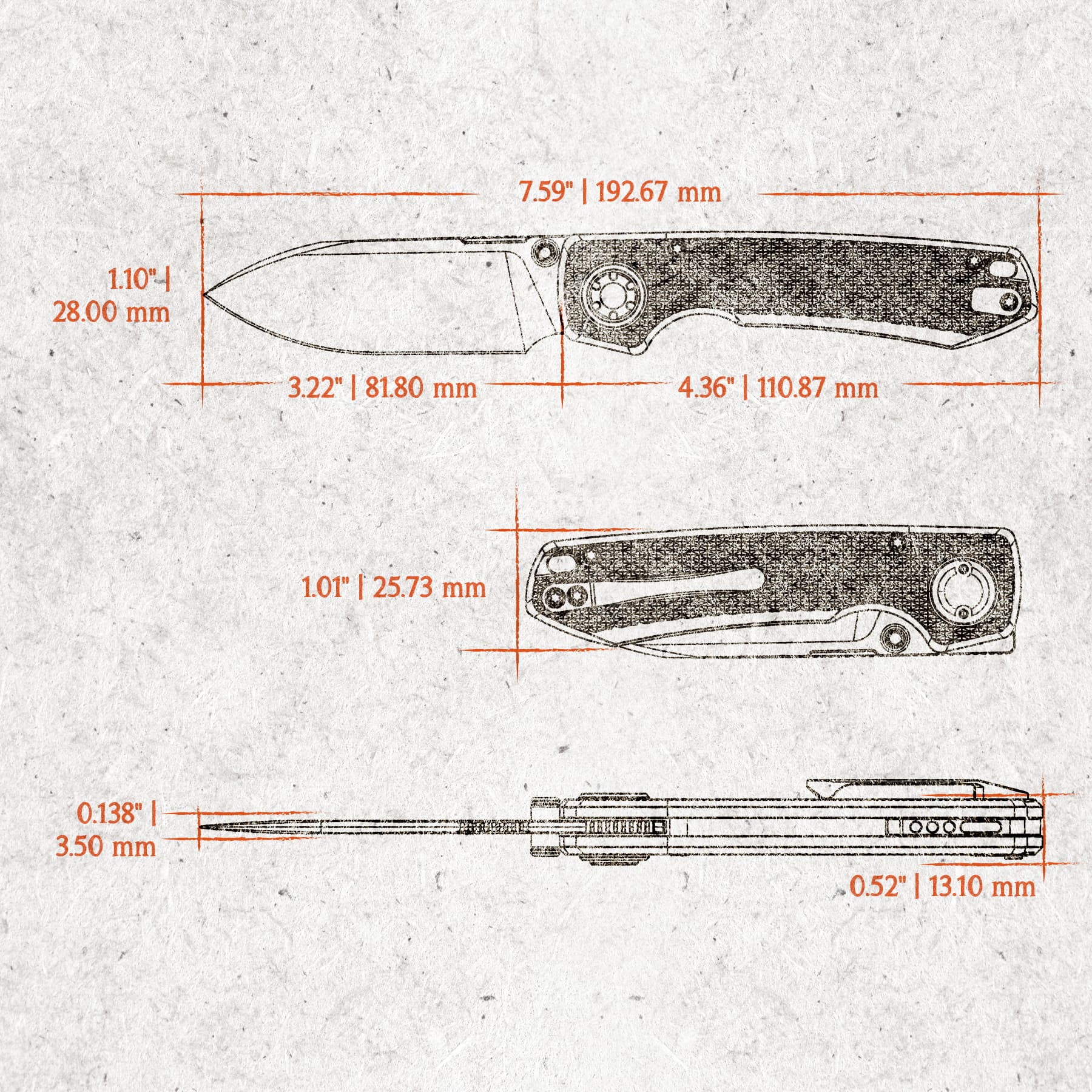 Raccoon® V -Vanchor Lock® (3.22" M390 Blade & Titanium Handle) - A4002