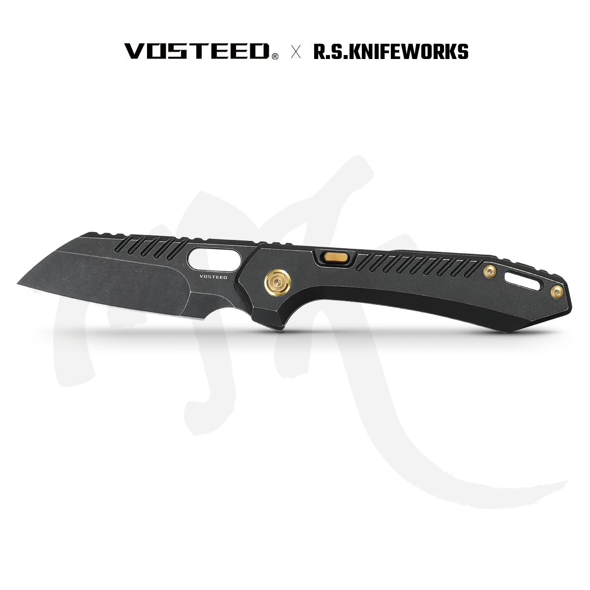 Vosteed RSKAOS knife with M390 sheepsfoot blade