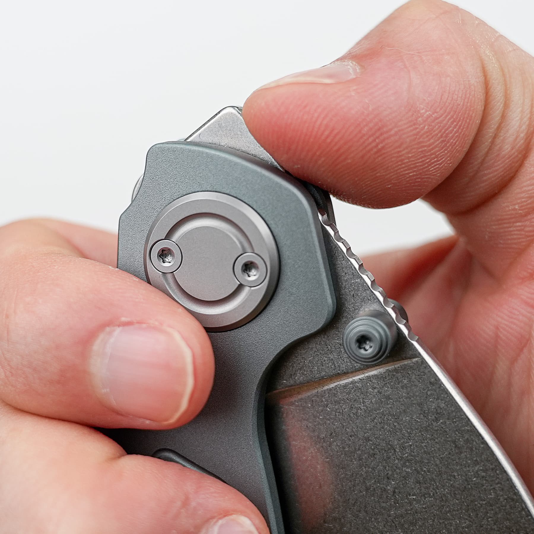 Shilin Cutter® - Vanchor Lock® (2.90" Elmax Blade & Aluminum Handle) For Right-Handed Users - A2805