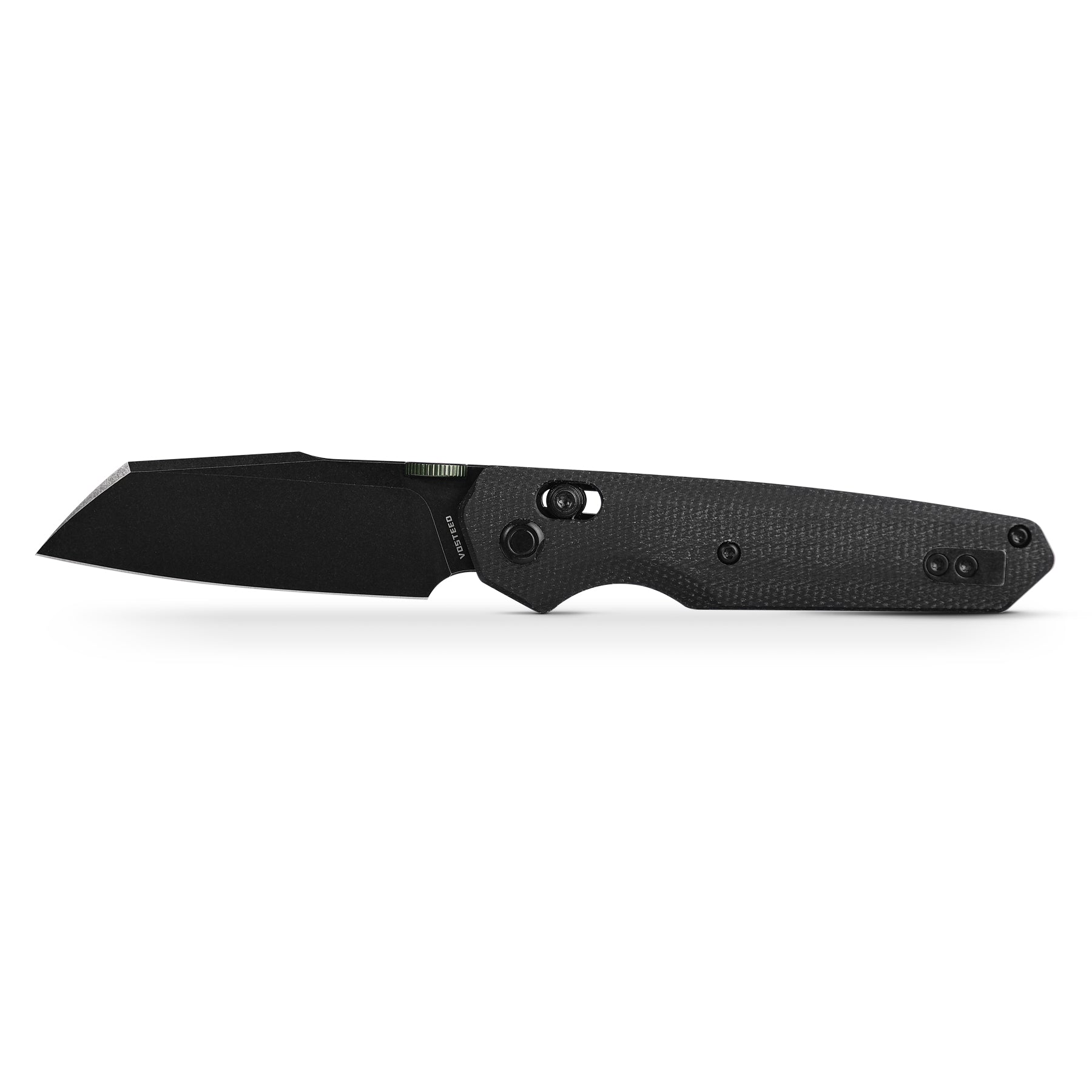 Vosteed Tala Black Knife with Crossbar Lock and Micarta Handle
