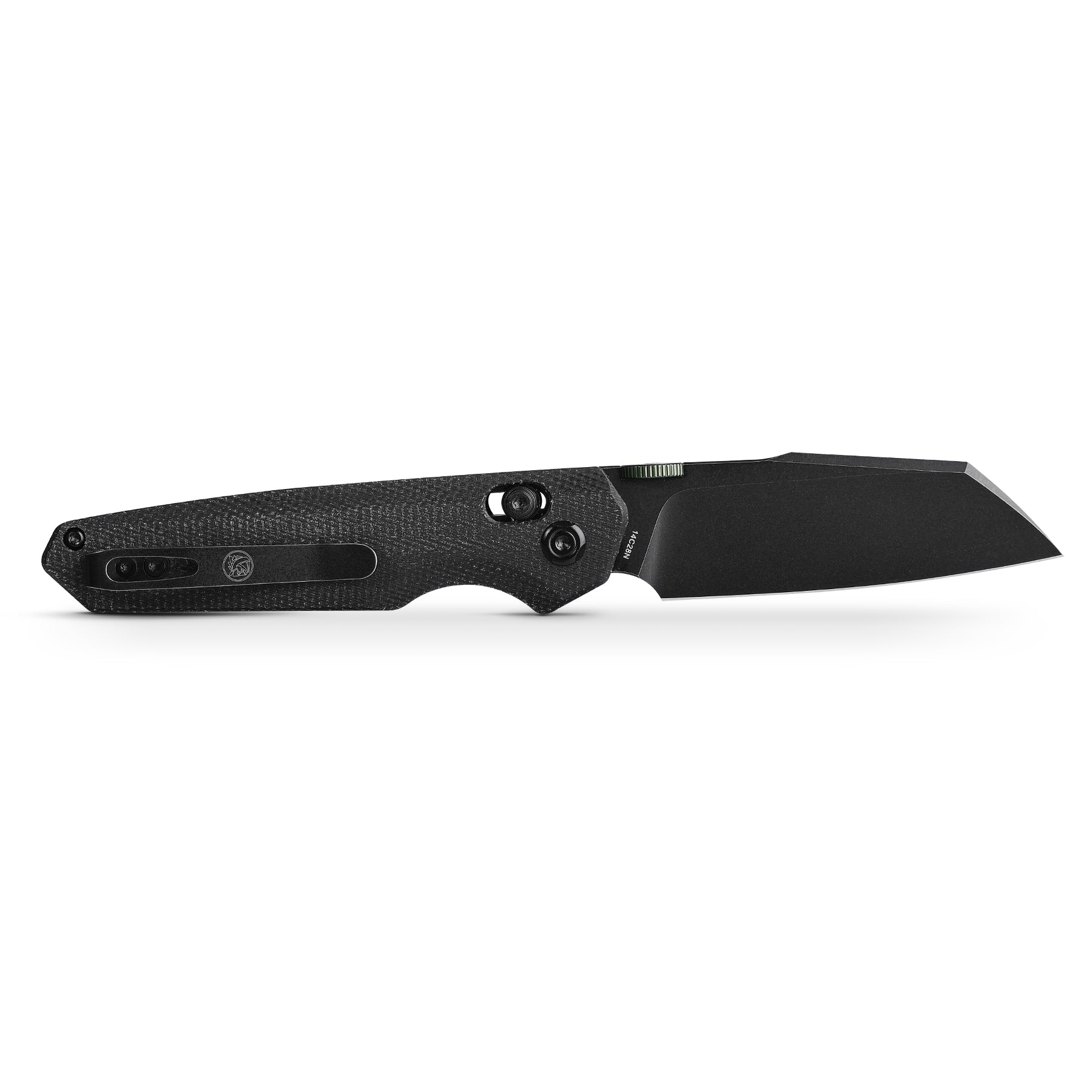 Vosteed Tala Black Micarta Knife, Sheepsfoot Blade, Crossbar Lock