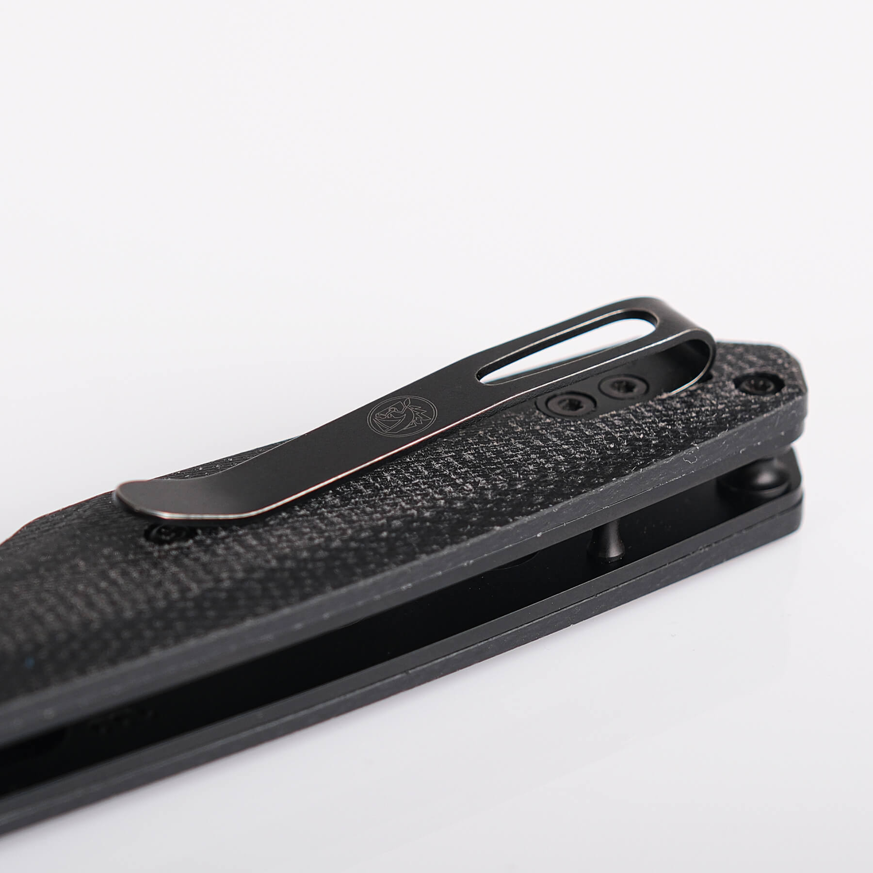 Vosteed Tala Black Micarta Knife - Pocket Clip Detail