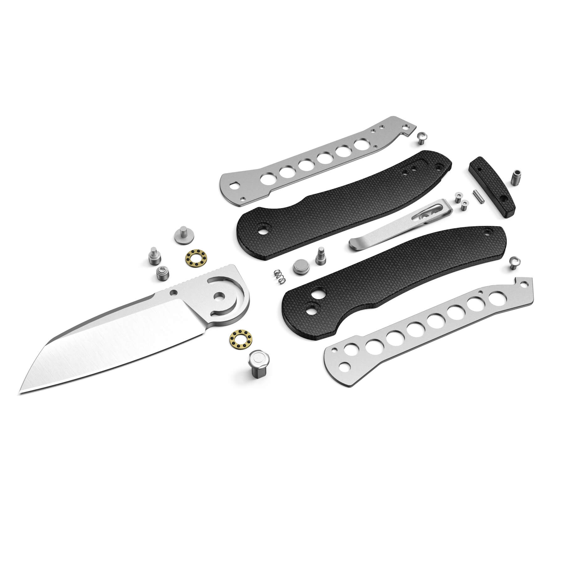Vosteed Thornton knife disassembled components