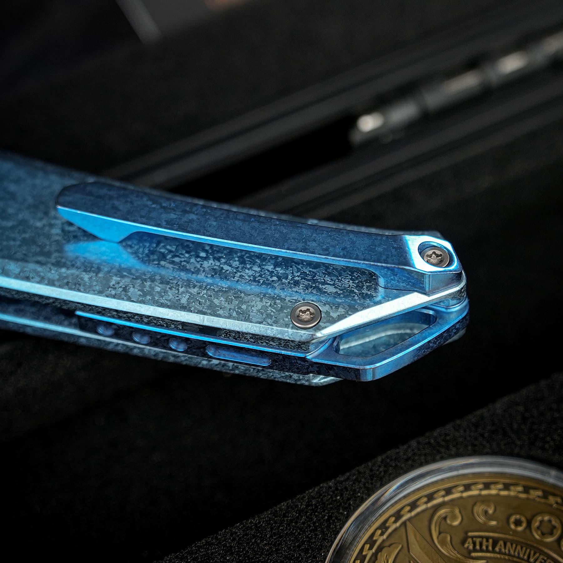 Coming Soon - Thunderbird V- Vanchor Lock® (3.46" M390 Blade & Crystallized Titanium Handle) - A0323