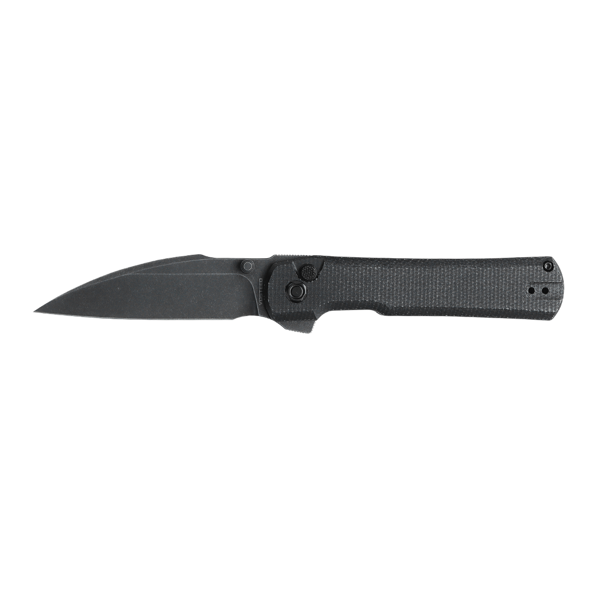 Valkyrie Trek Lock Knife, black blade and Micarta handle