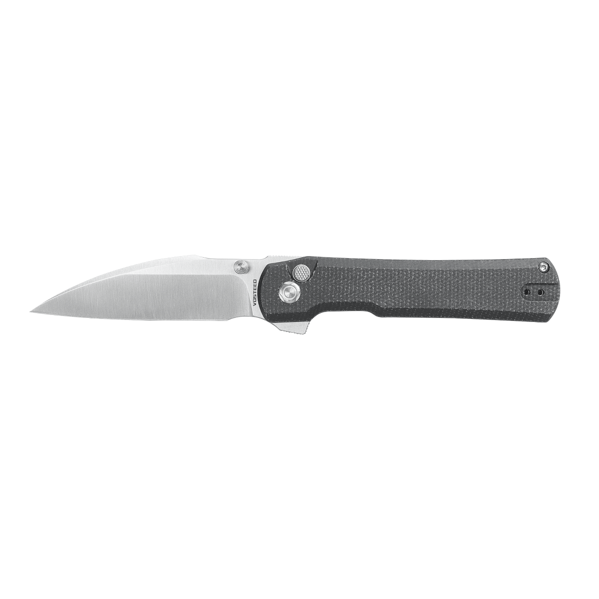 Vosteed Valkyrie knife with black Micarta handle and Nitro-V blade