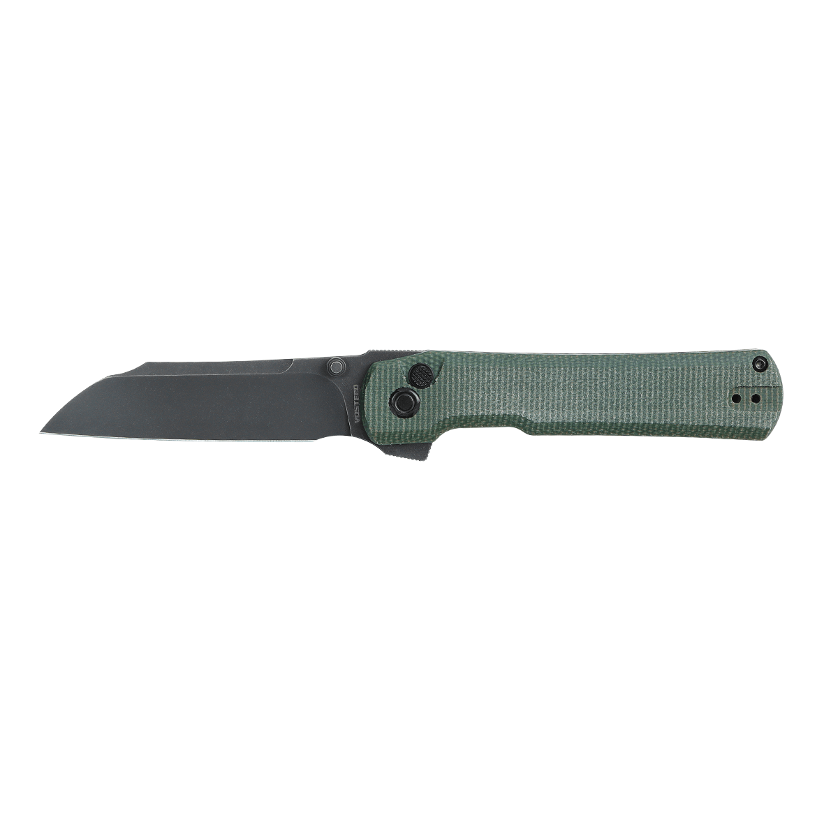 Vosteed Valkyrie knife with Sheepsfoot blade and Micarta handle