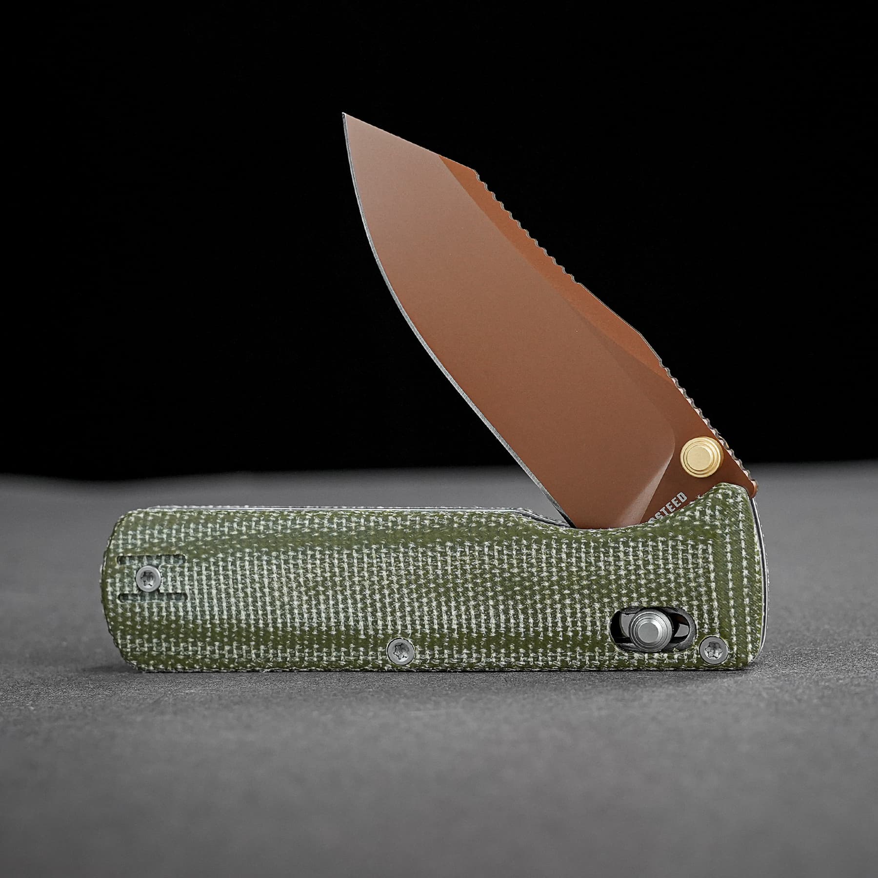 Coming Soon - Vombat - Crossbar Lock (2.92" 14C28N Blade & Micarta Handle) - A4111