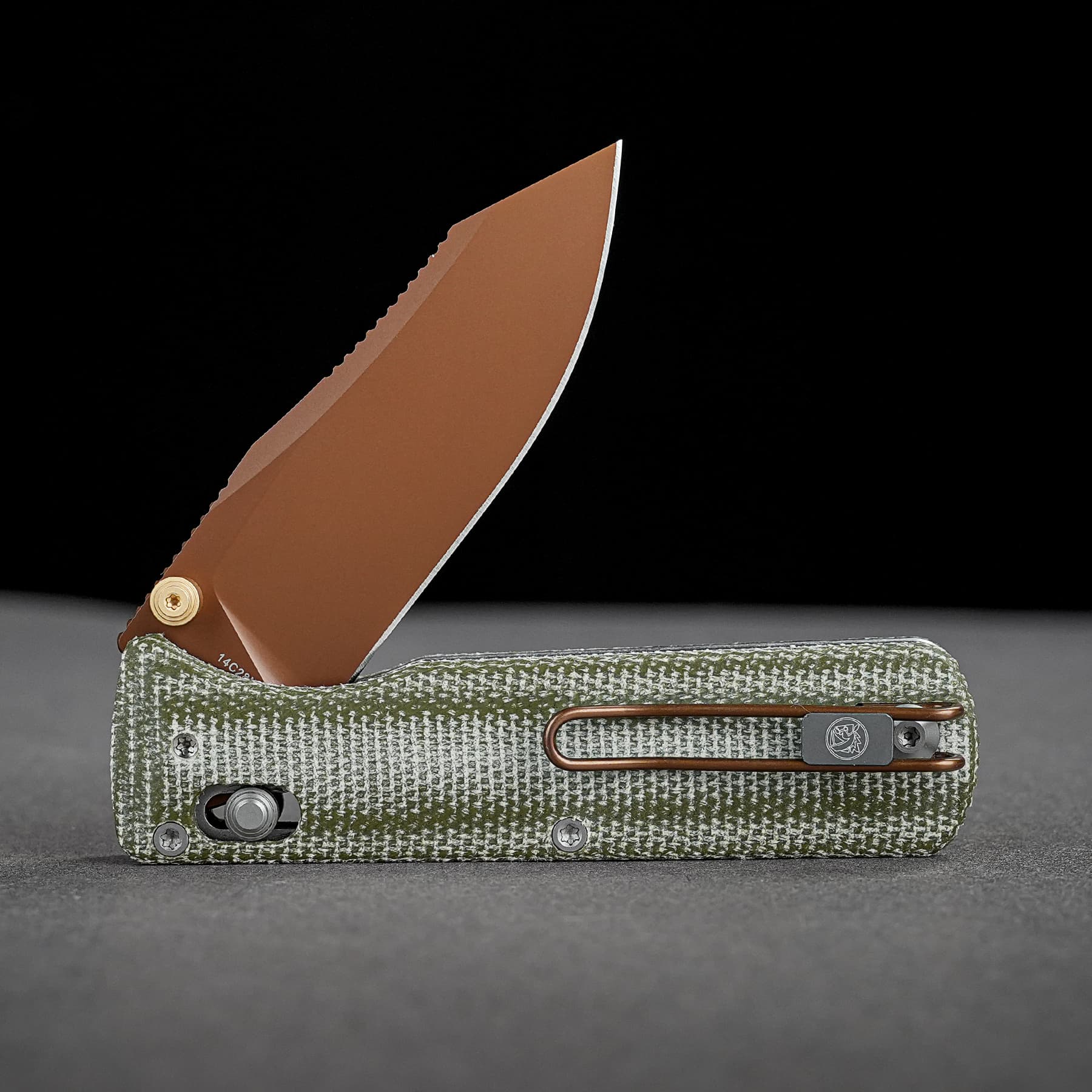 Coming Soon - Vombat - Crossbar Lock (2.92" 14C28N Blade & Micarta Handle) - A4111