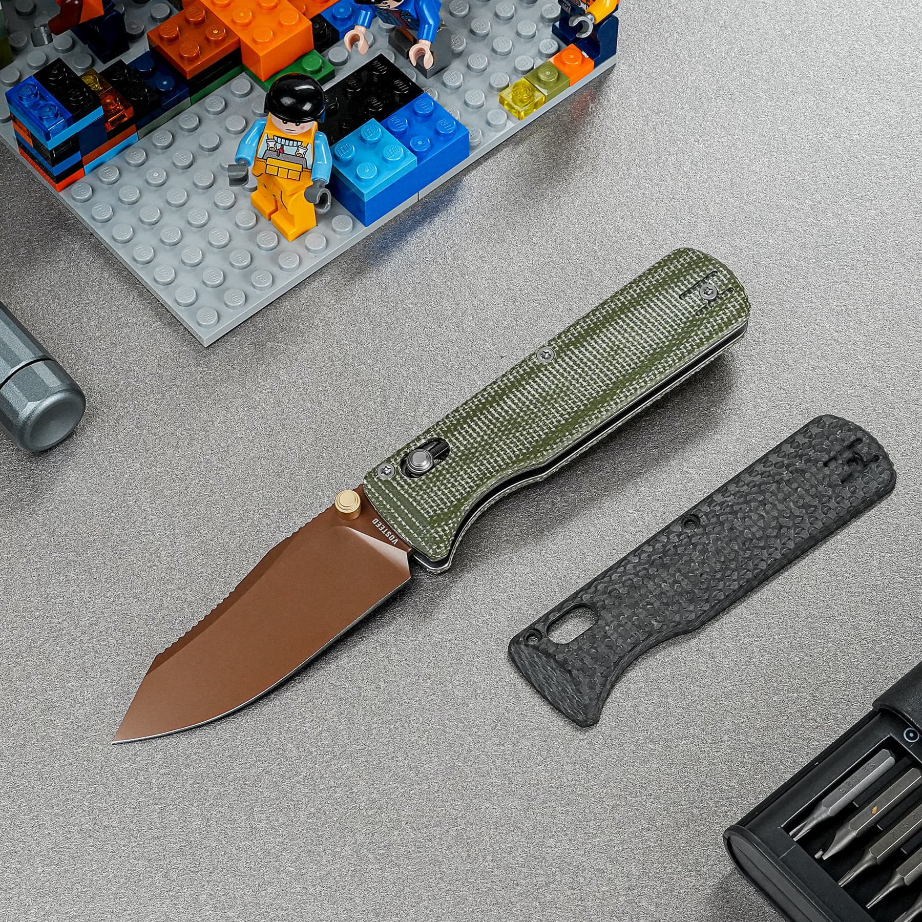 Coming Soon - Vombat - Crossbar Lock (2.92" 14C28N Blade & Micarta Handle) - A4111