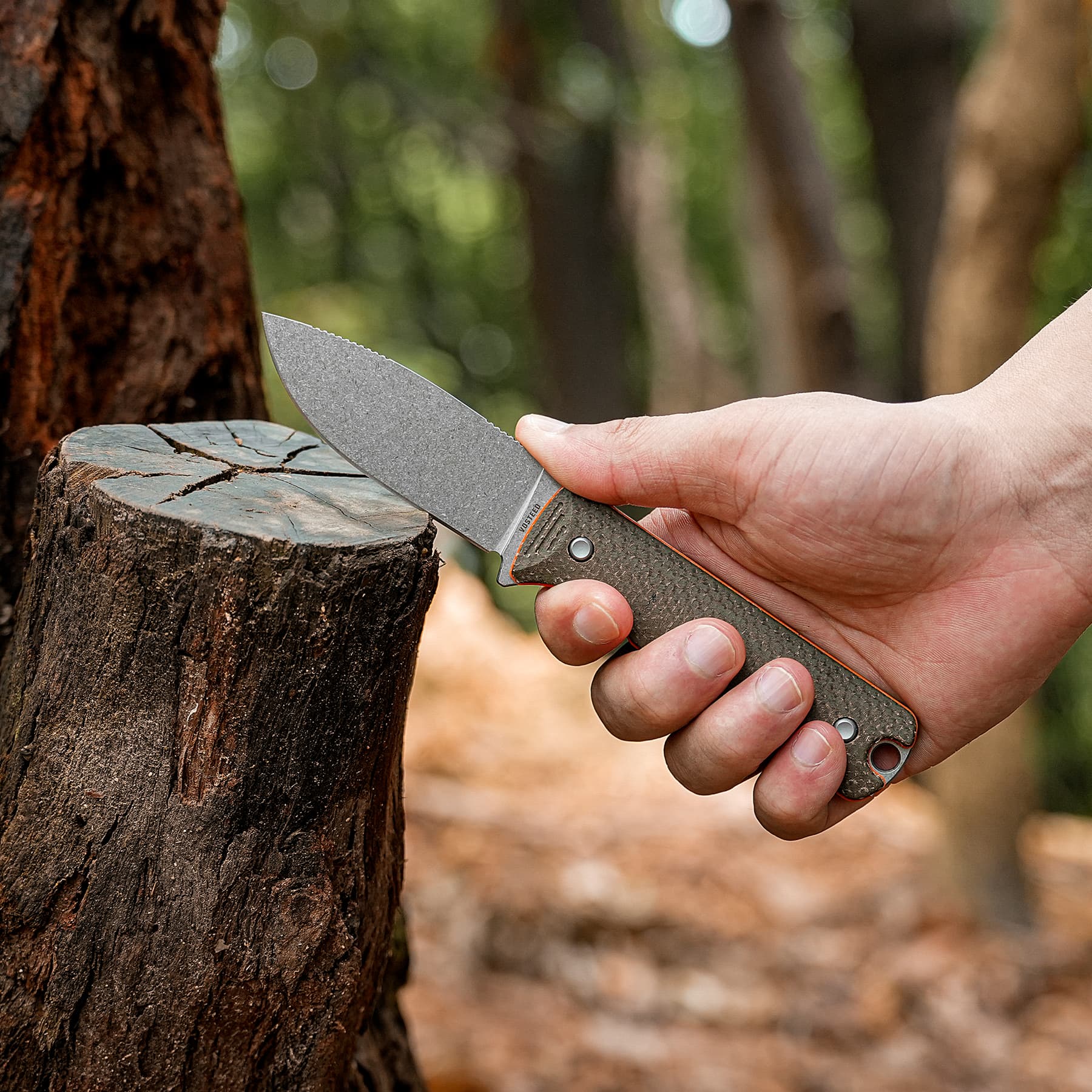 Vombat - Fixed Blade Knife (3.16" AEB-L Blade & Micarta Handle) - D0902 - AMAZON & TIKTOK EXCLUSIVE