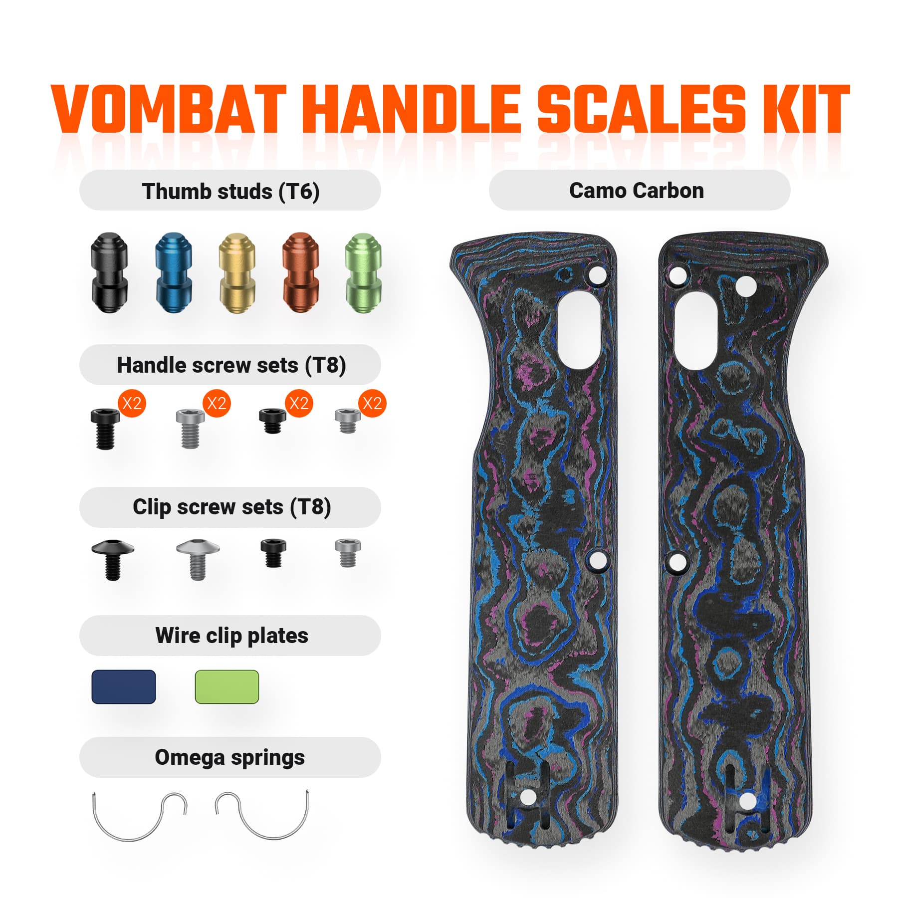 Vombat Handle Scales Kits- W0101
