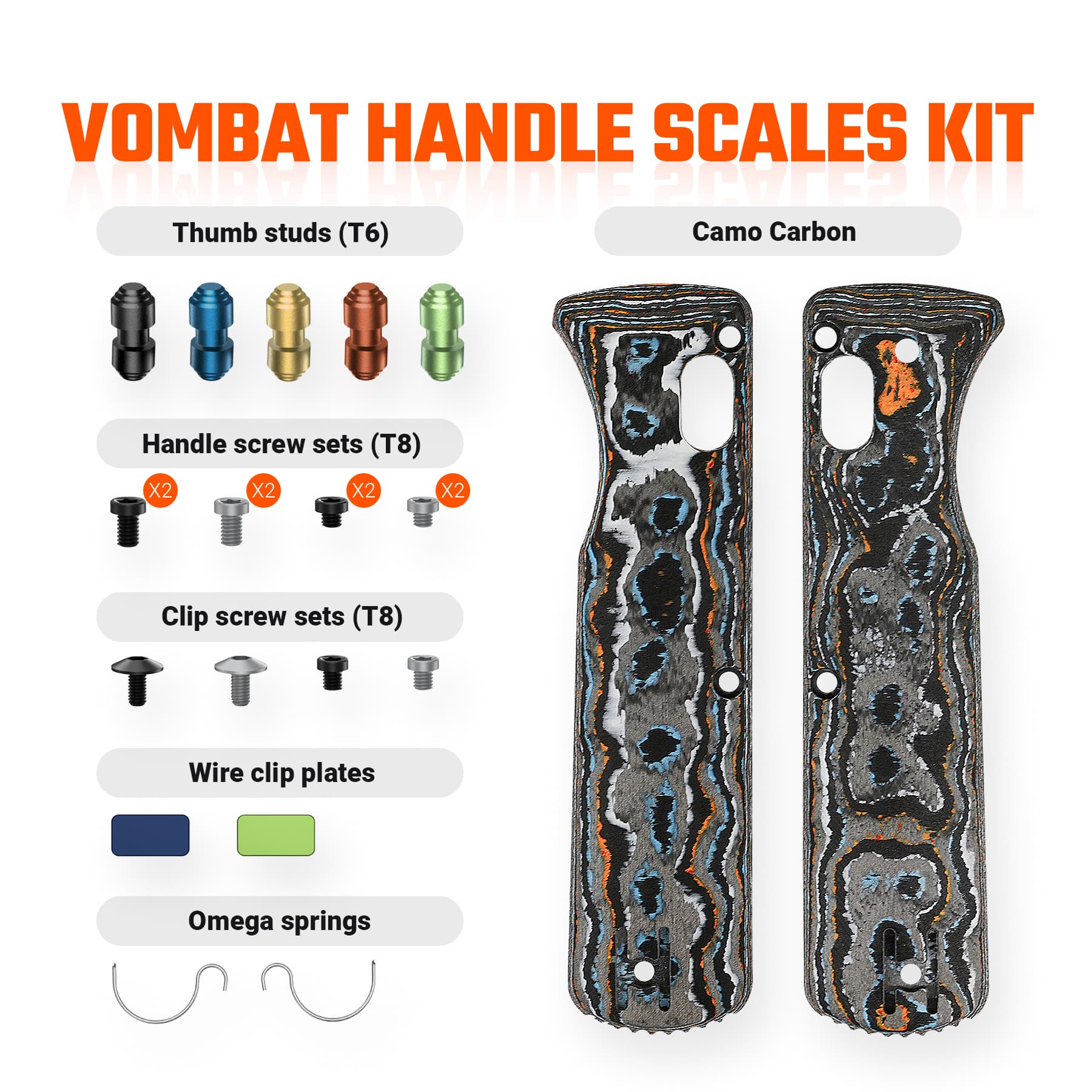 Vombat Handle Scales Kits- W0102
