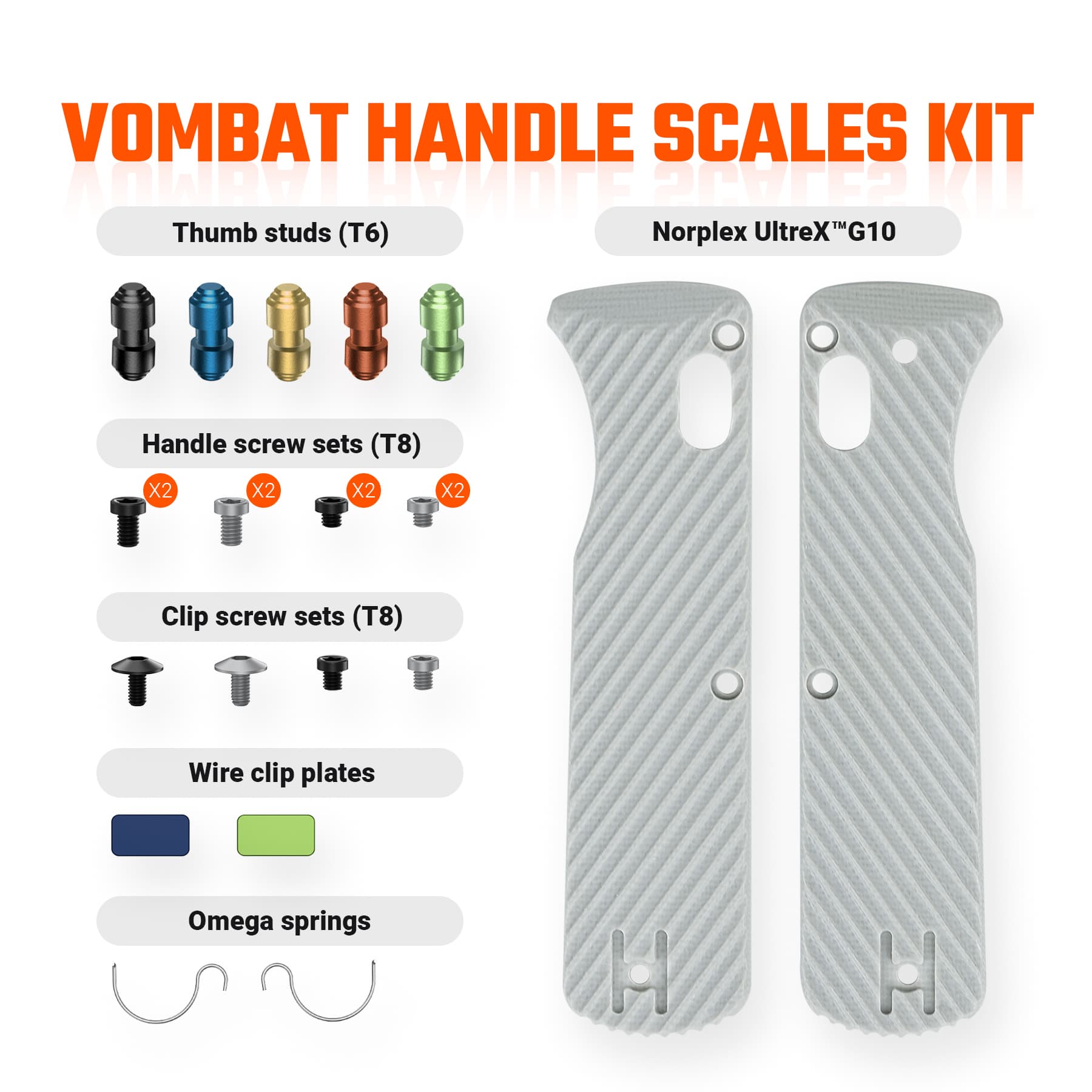 Vombat Handle Scales Kits- W0104