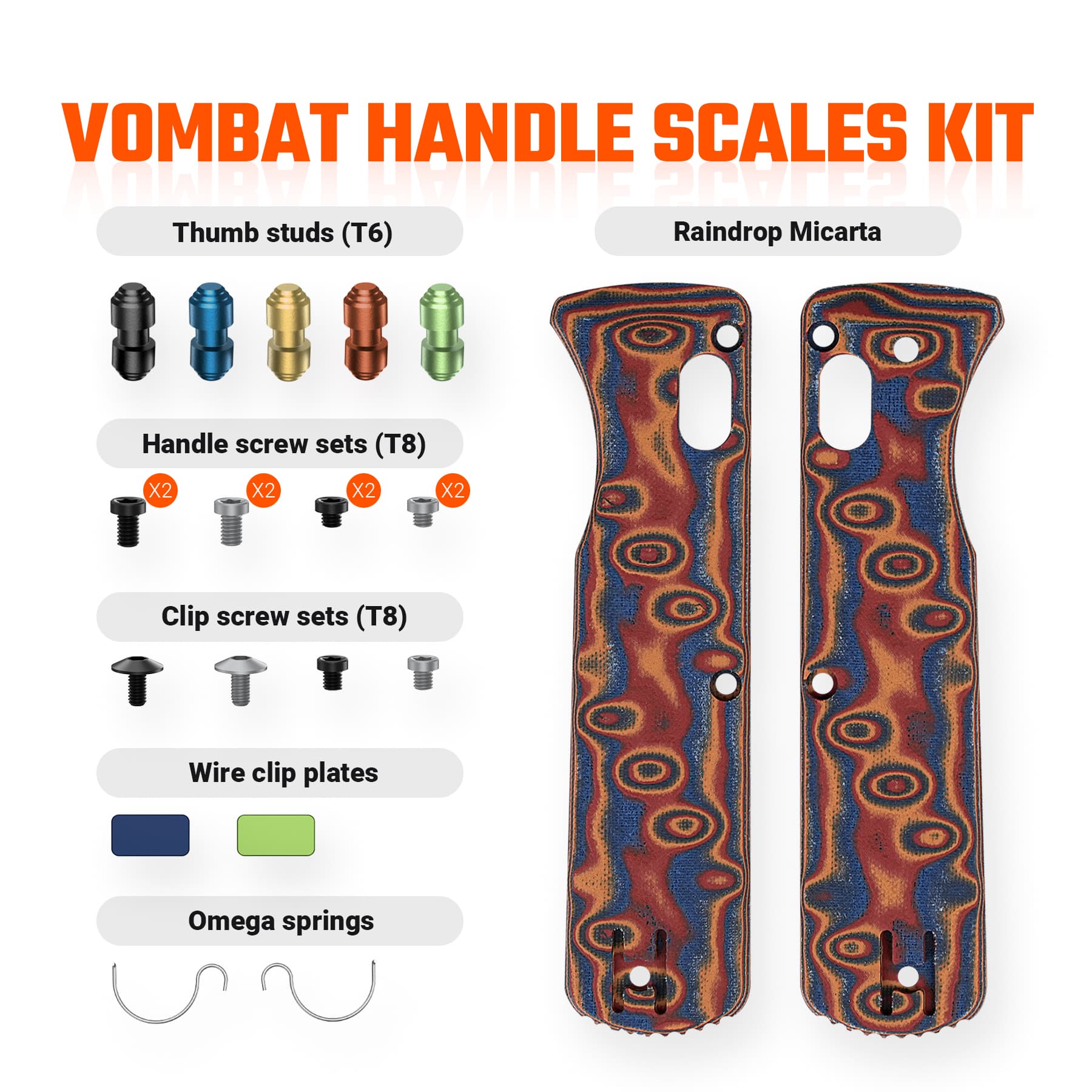 Vombat Handle Scales Kits- W0105