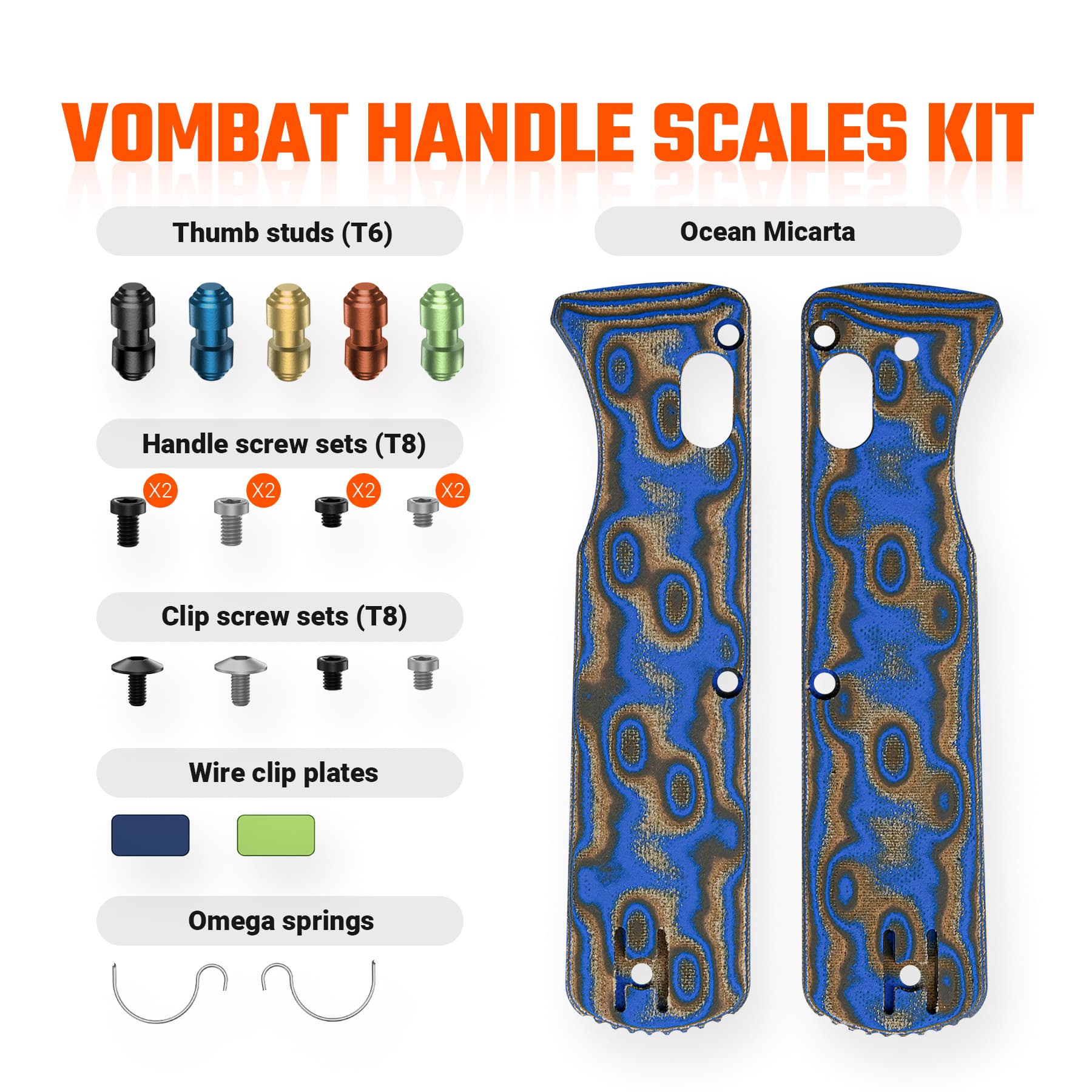 Vombat Handle Scales Kits- W0106