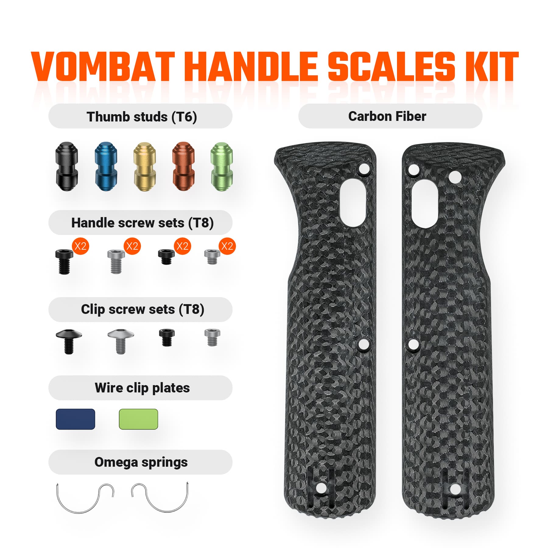 Vombat Handle Scales Kits- W0107