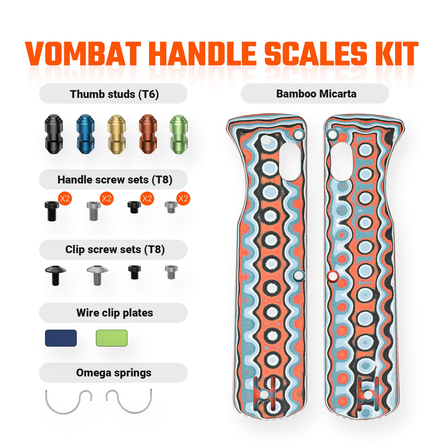 Vombat Handle Scales Kits- W0108