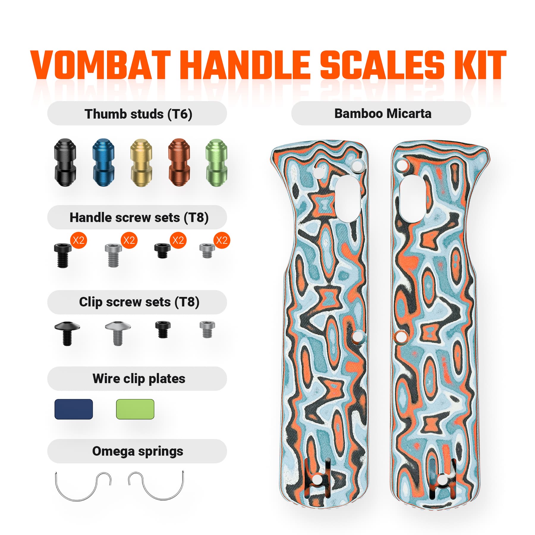 Vombat Handle Scales Kits- W0109