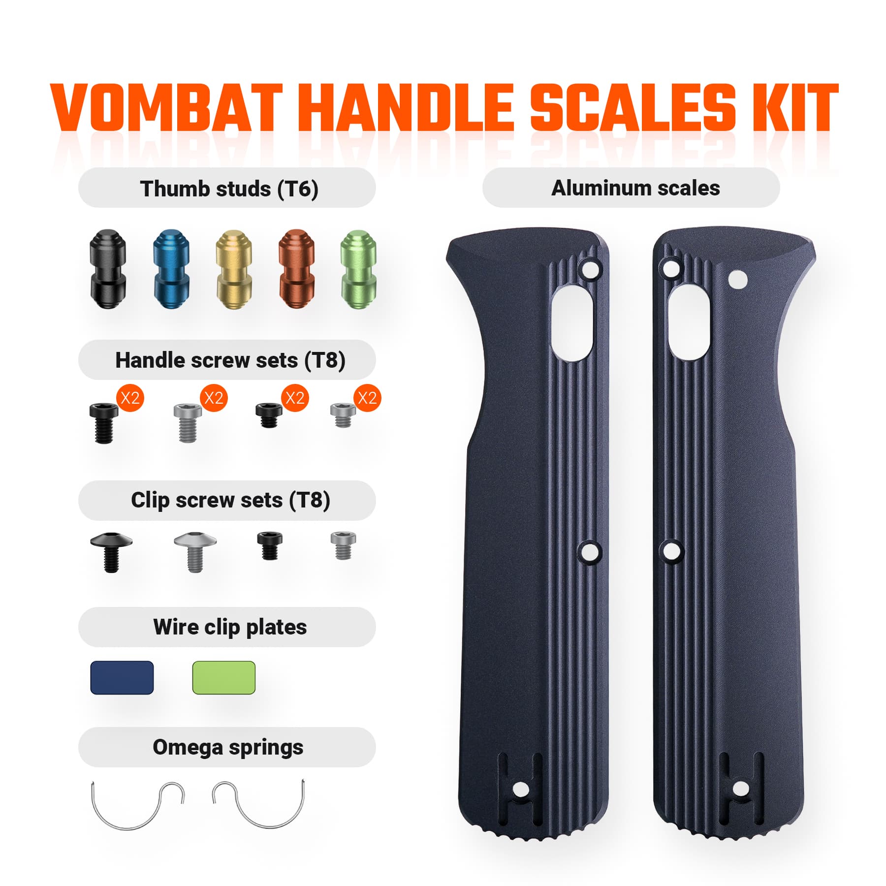 Vombat Handle Scales Kits- X0136
