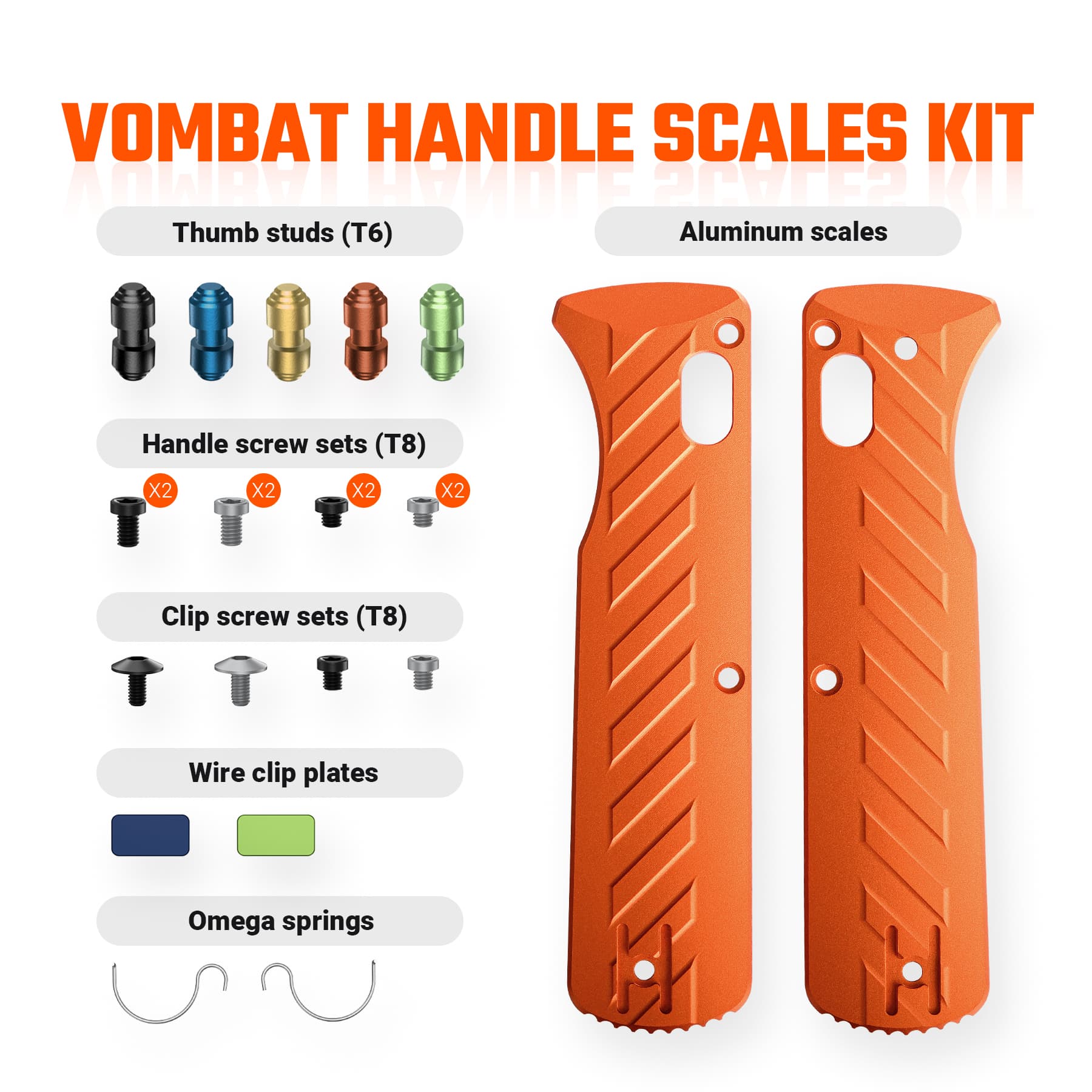 Vombat Handle Scales Kits- X0137