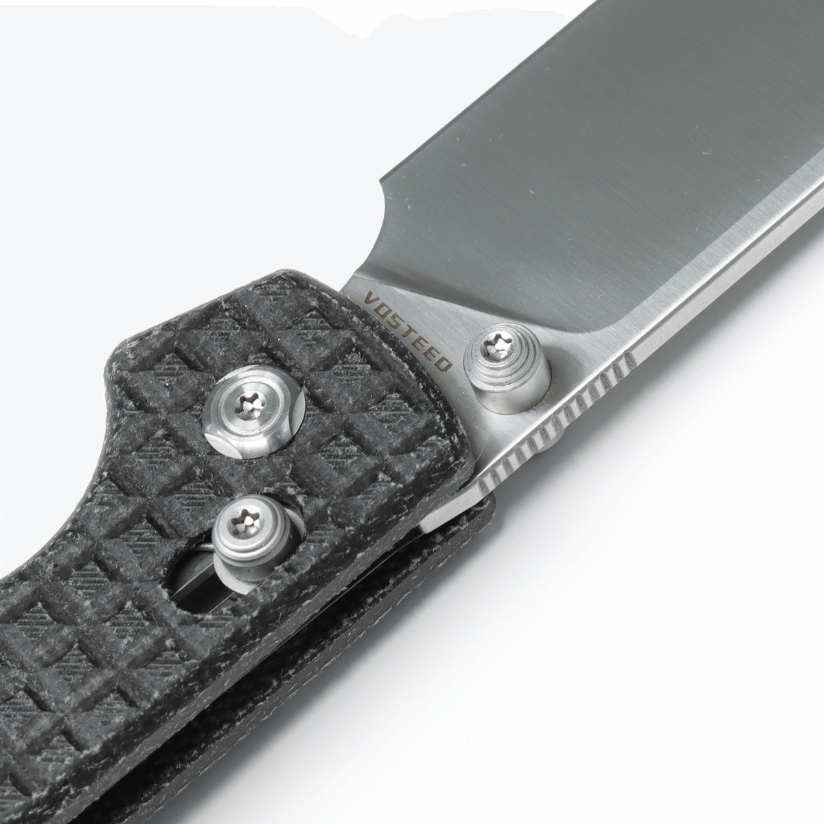 Vosteed Raccoon Knife - Black Micarta Handle Detail