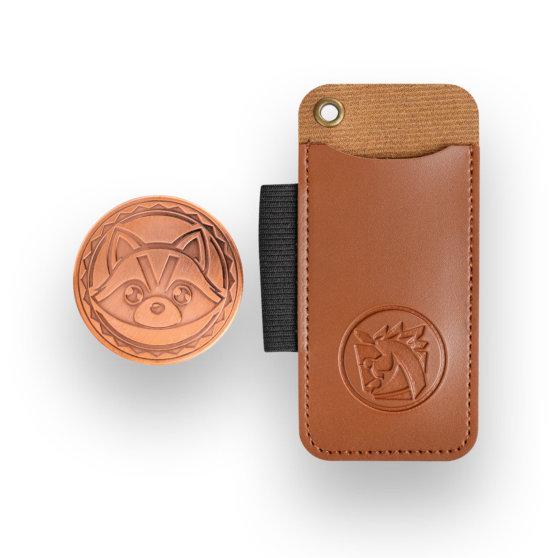 Raccoon coin & Vosteed Knife Sheath- X0141-X0142 (not for sale)