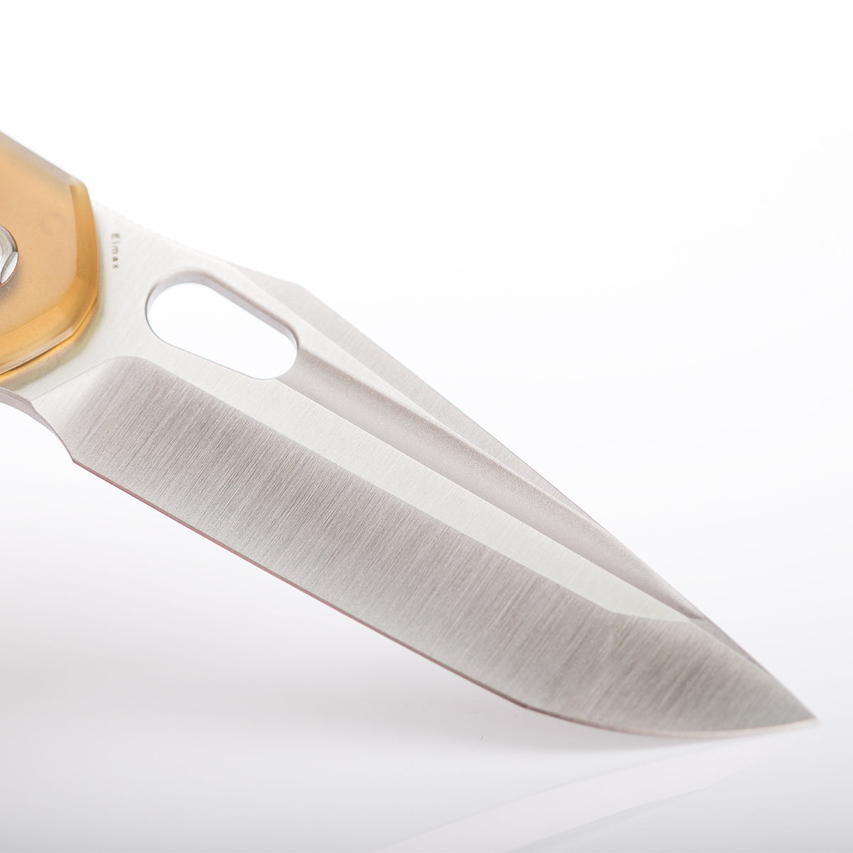 Vosteed Thunderbird knife blade detail, Elmax steel
