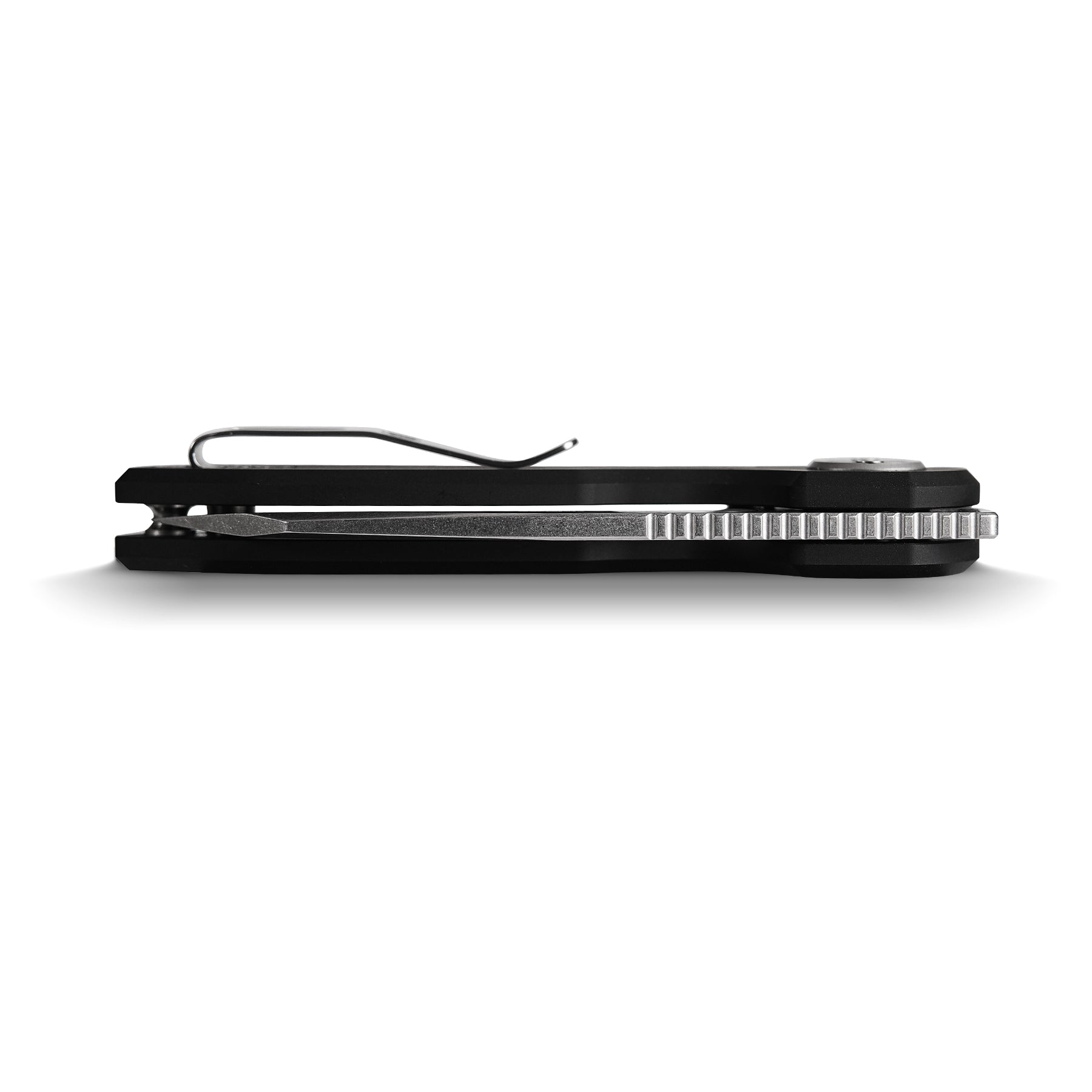 Vosteed Ankylo side view showing pocket clip and handle