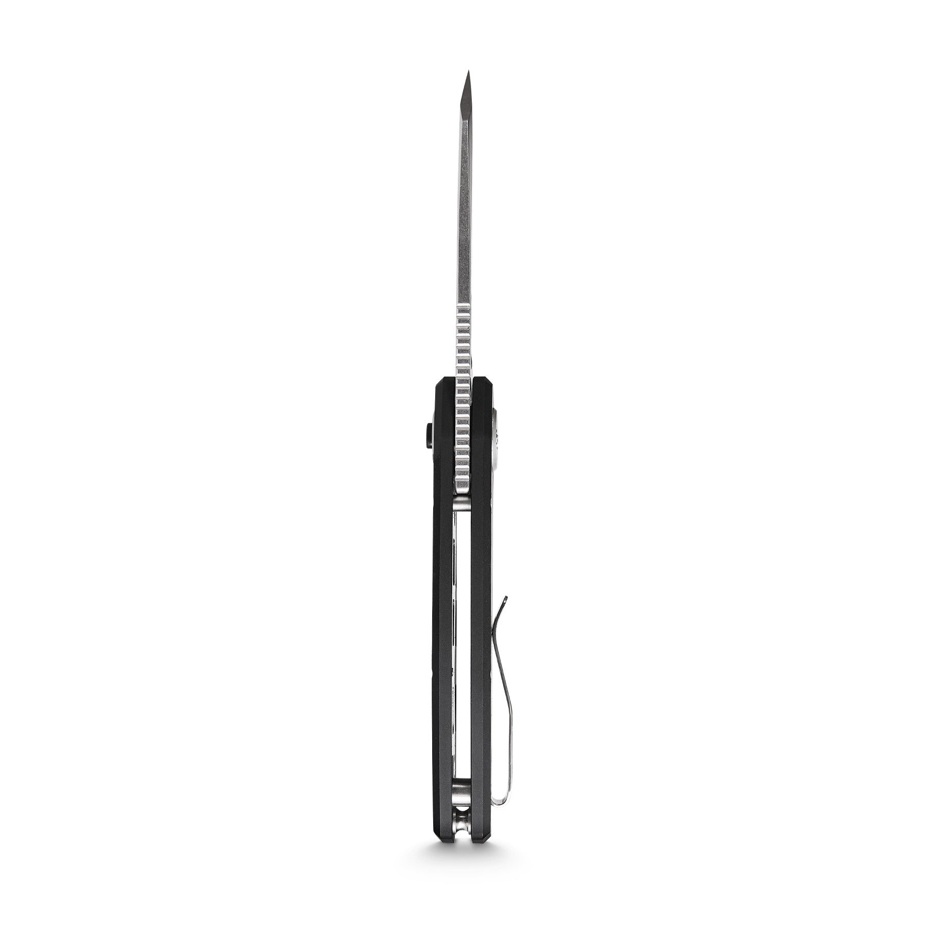 Vosteed Ankylo knife side profile, Elmax blade, pocket clip
