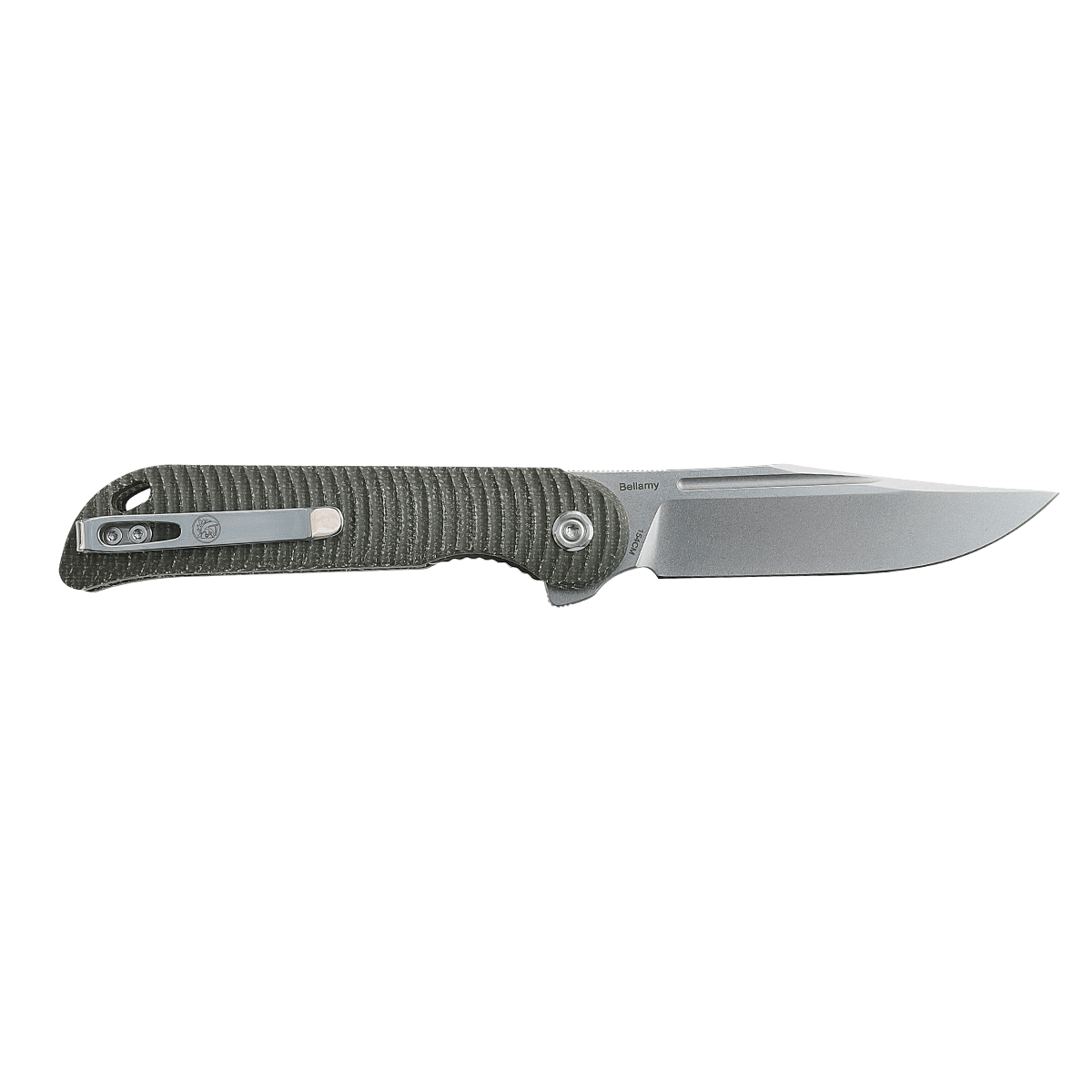 Bellamy Knife - Green Micarta Handle with Clip Point Blade