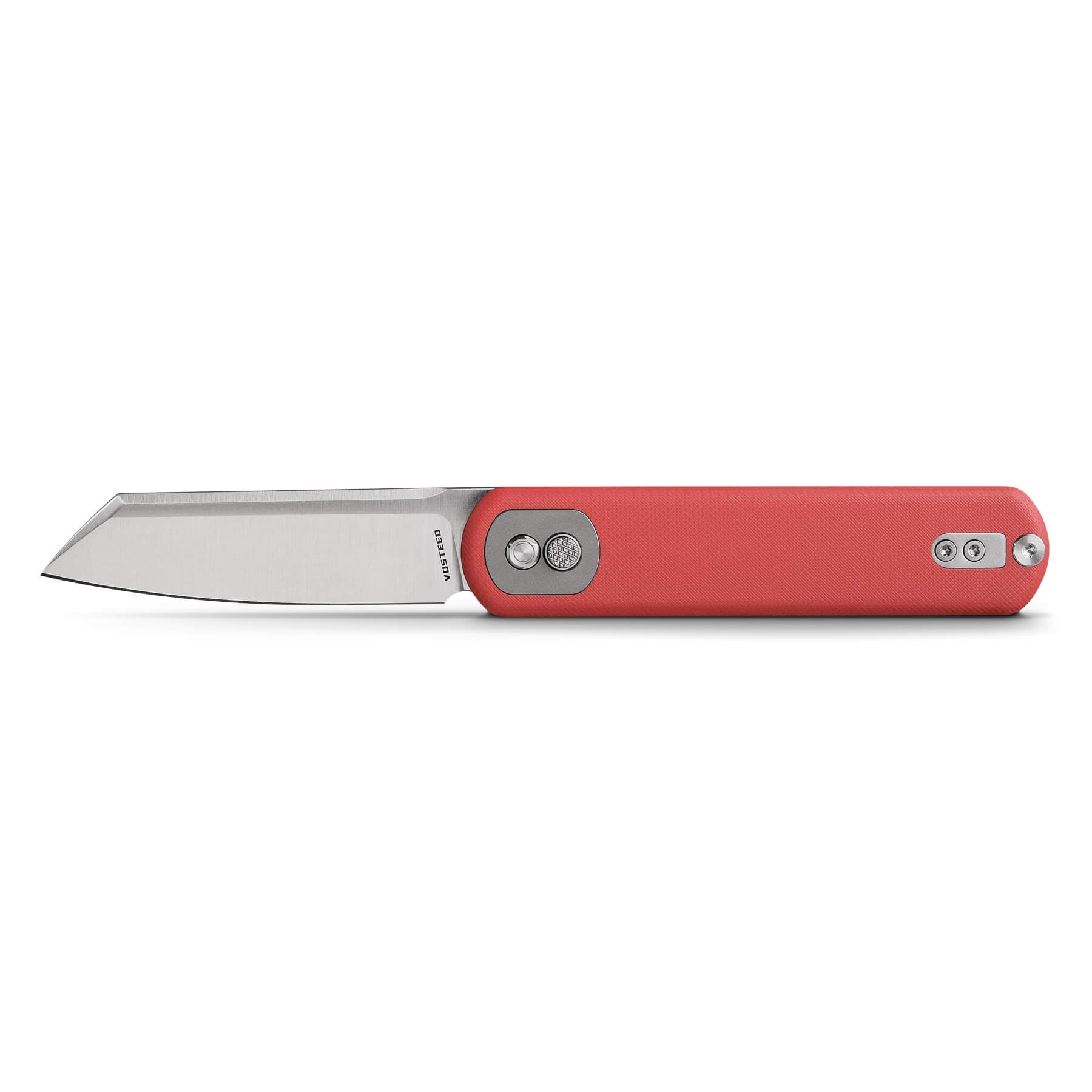 Vosteed Corgi Trek Lock Knife - Red G10 Handle and Sheepsfoot Blade